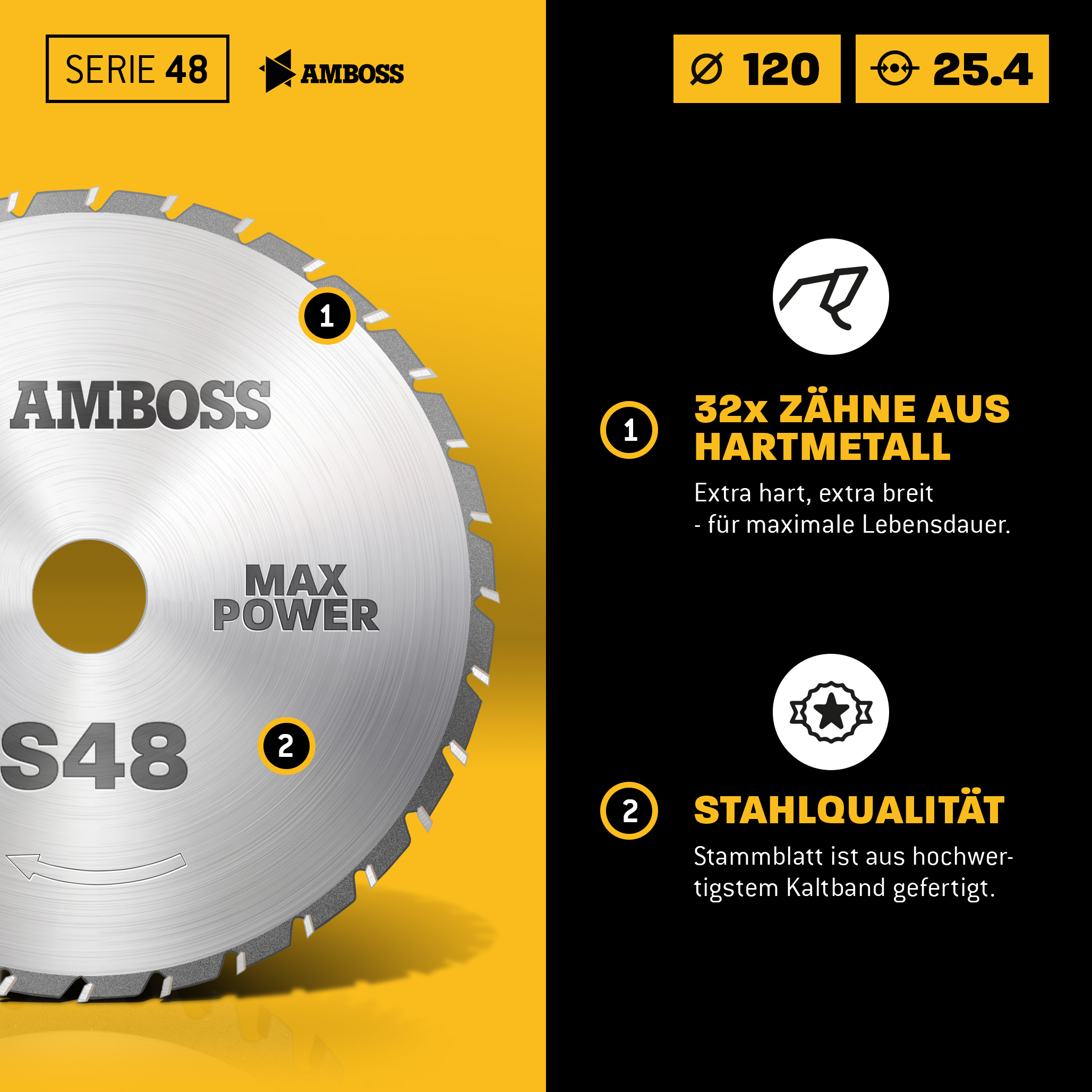Amboss Multifunktionssägeblatt 120 x 25.4 x 32 x WWF