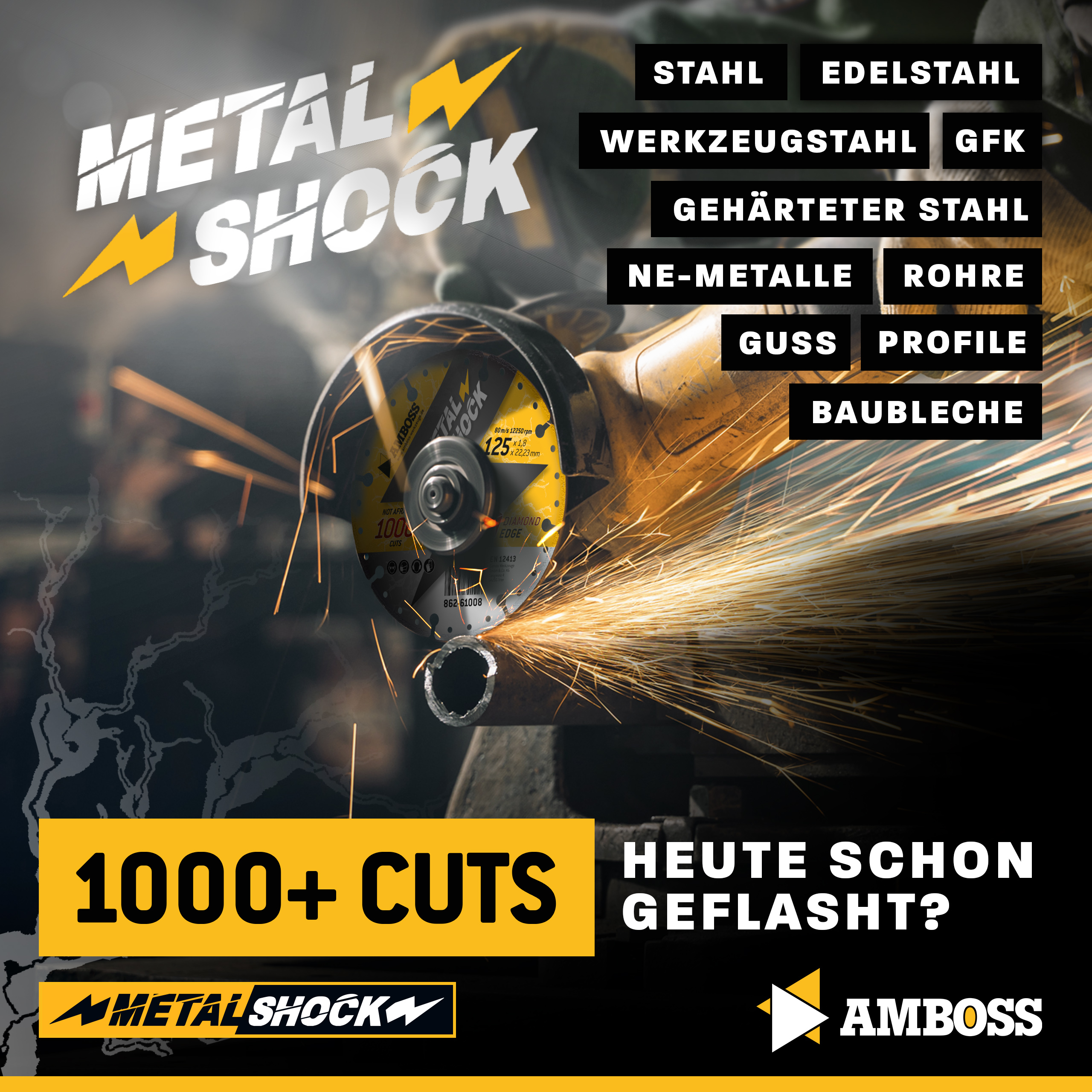 Amboss Metal Shock 1000+ - Diamant Trennscheibe 125 x 1,8 x 22,23 mm