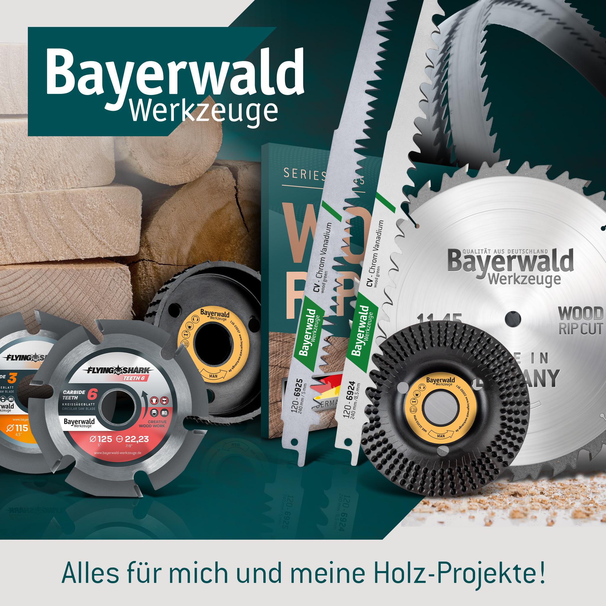 5x Bayerwald Werkzeuge Säbelsägeblatt Länge 230 mm