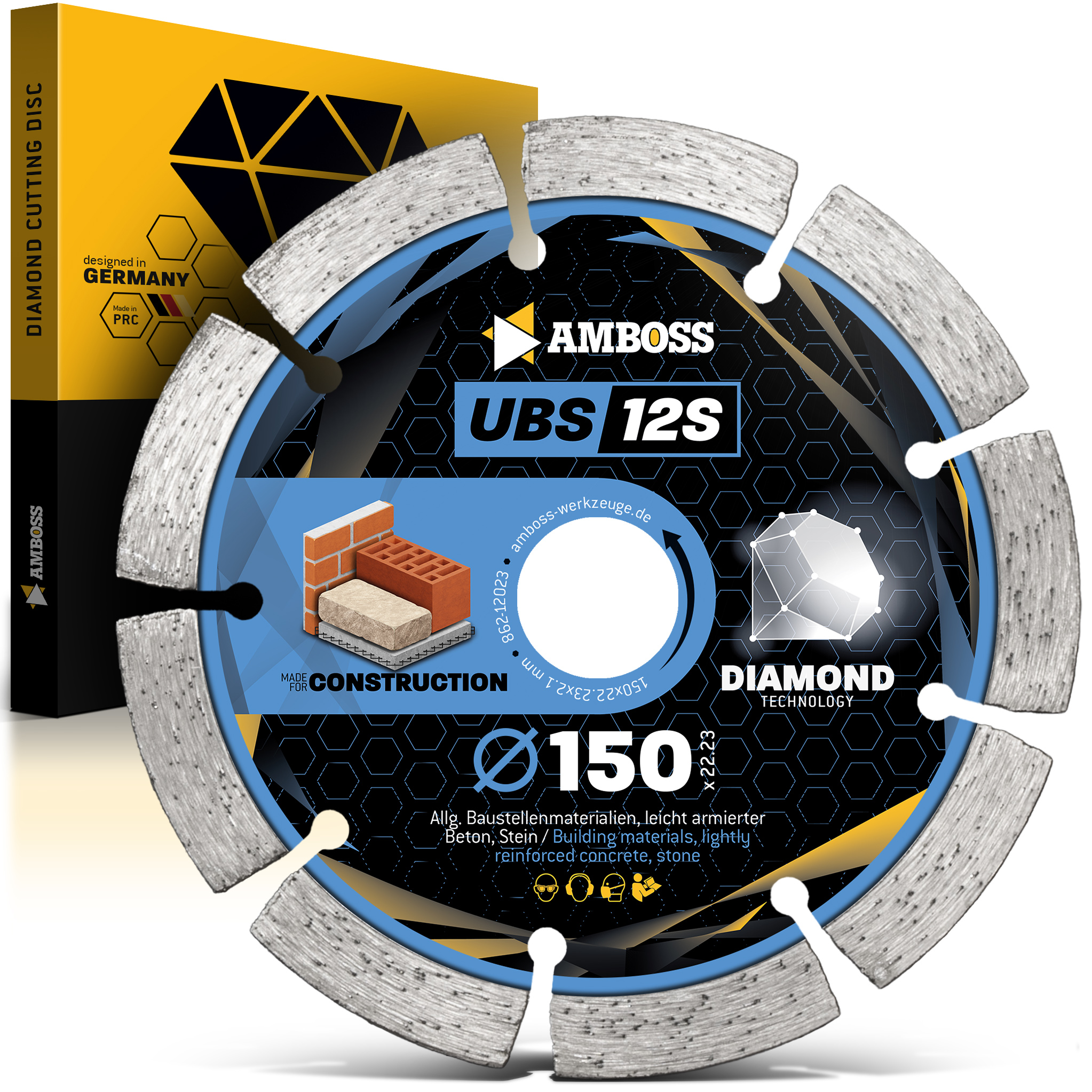 Amboss UBS 12S Diamant Trennscheibe - 150 x 2.1 x 22.2