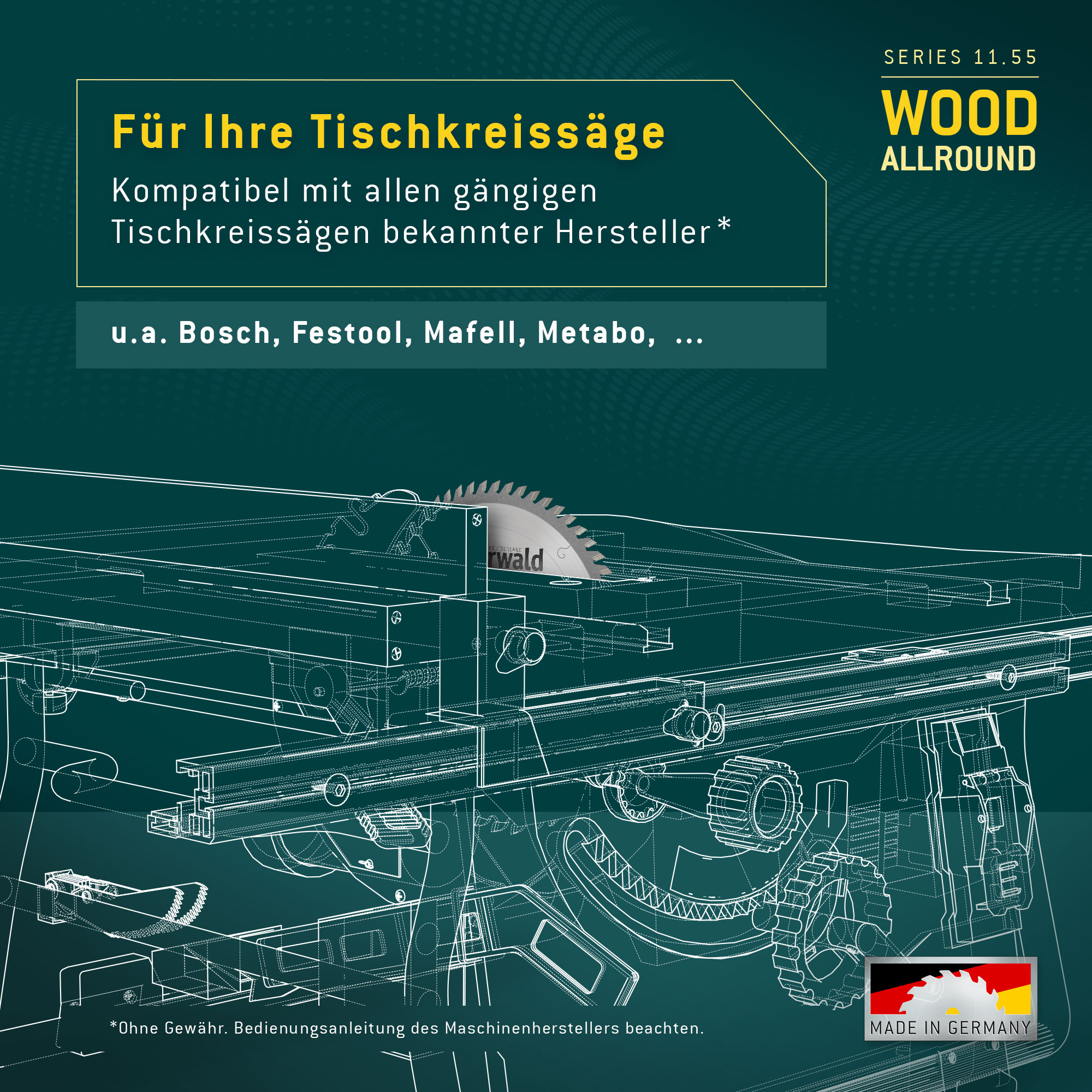 HM Kreissägeblatt - 280 x 3.2/2.2 x 30 Z64 WZ KW