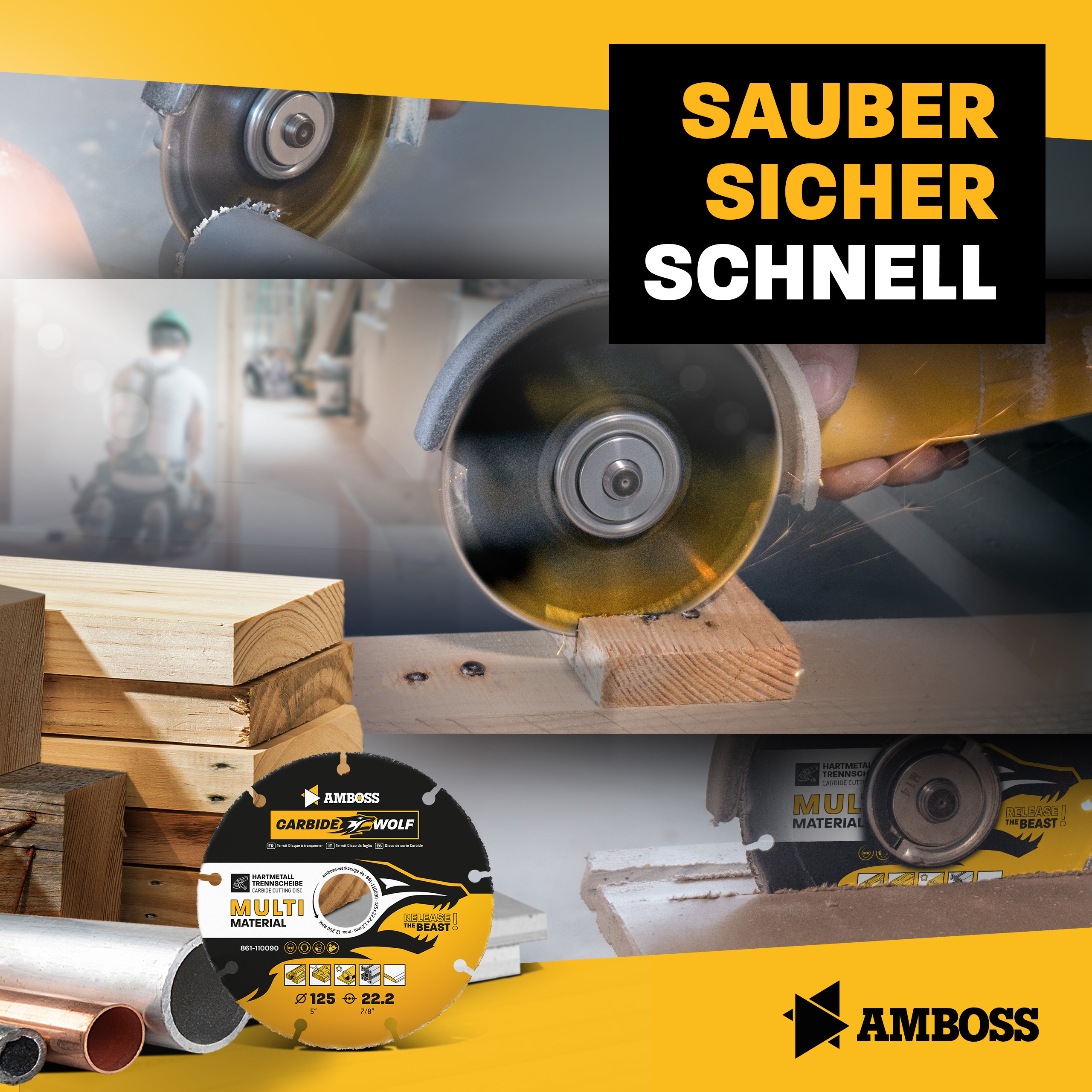 Amboss Carbide Wolf HM Trennscheibe - 125 x 1.2 x 22.2