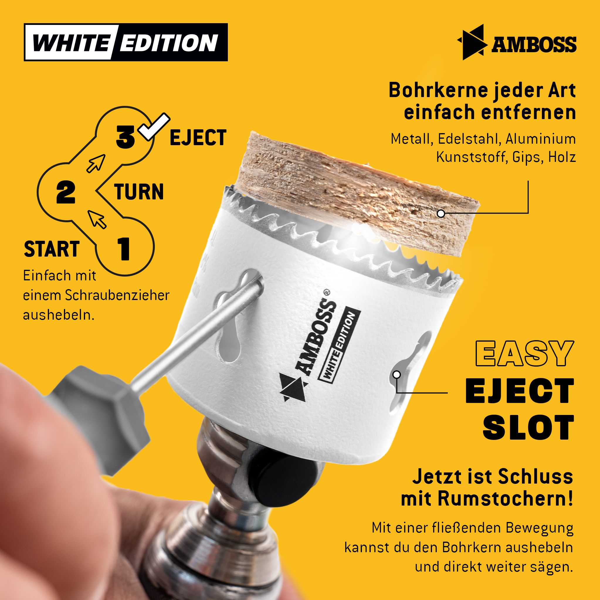 HSS M42 Amboss Lochsäge Ø 140 mm (Amboss Rapid Change - ohne Aufnahme)