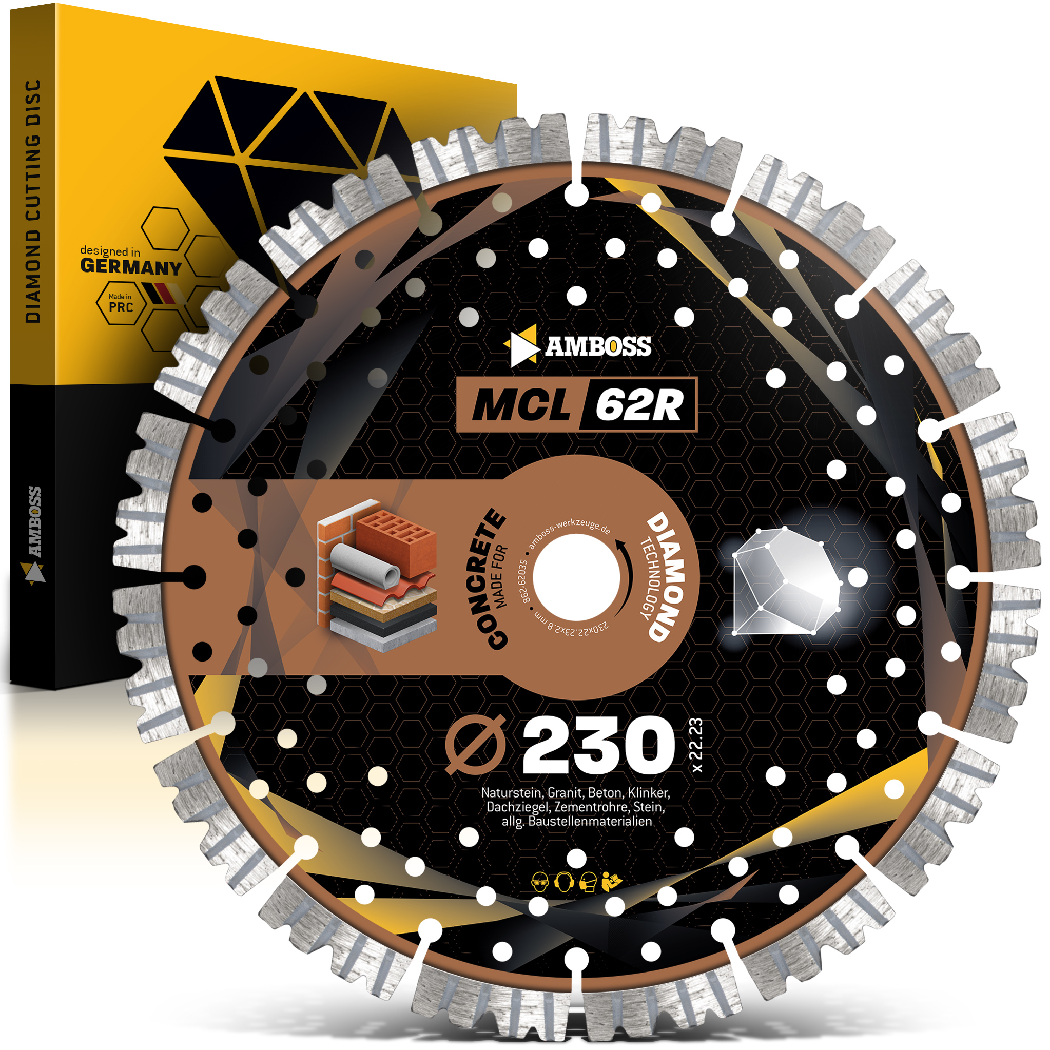 Amboss MCL 62R Diamant Trennscheibe 230 x 2.8 x 22.2
