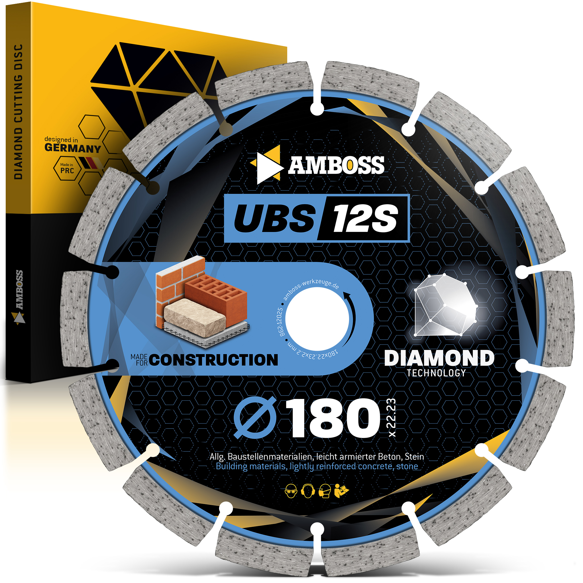 Amboss UBS 12S Diamant Trennscheibe - 180 x 2.2 x 22.2