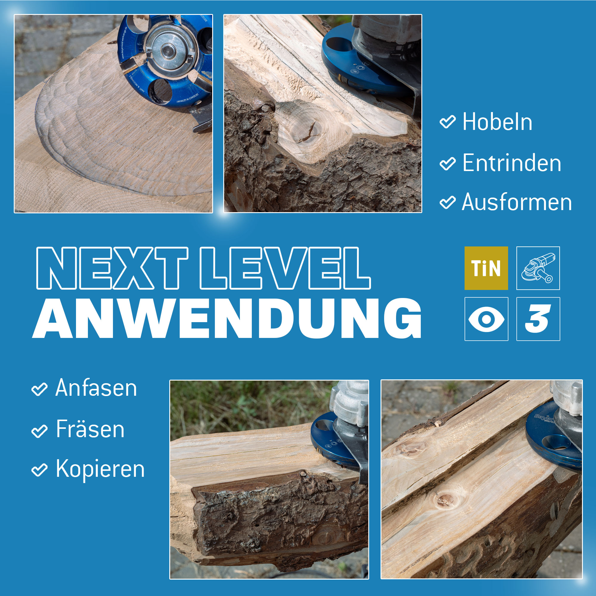 3x NeoPlane Ersatzmesser für Frässcheibe