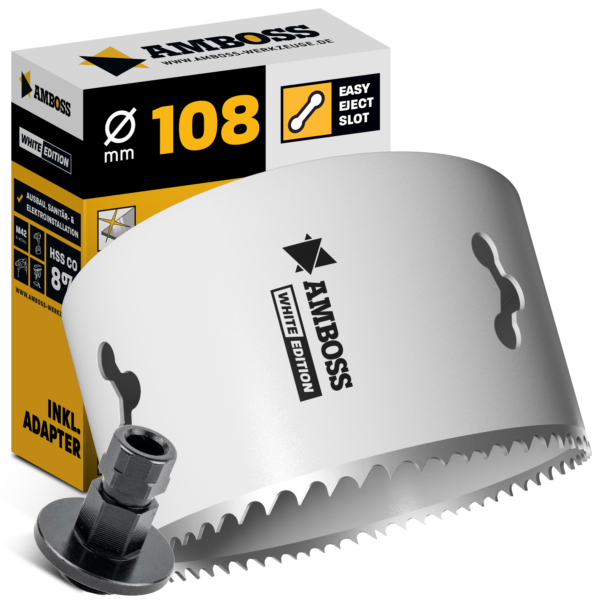 HSS M42 Amboss Lochsäge Ø 108 mm (Amboss Rapid Change - ohne Aufnahme)