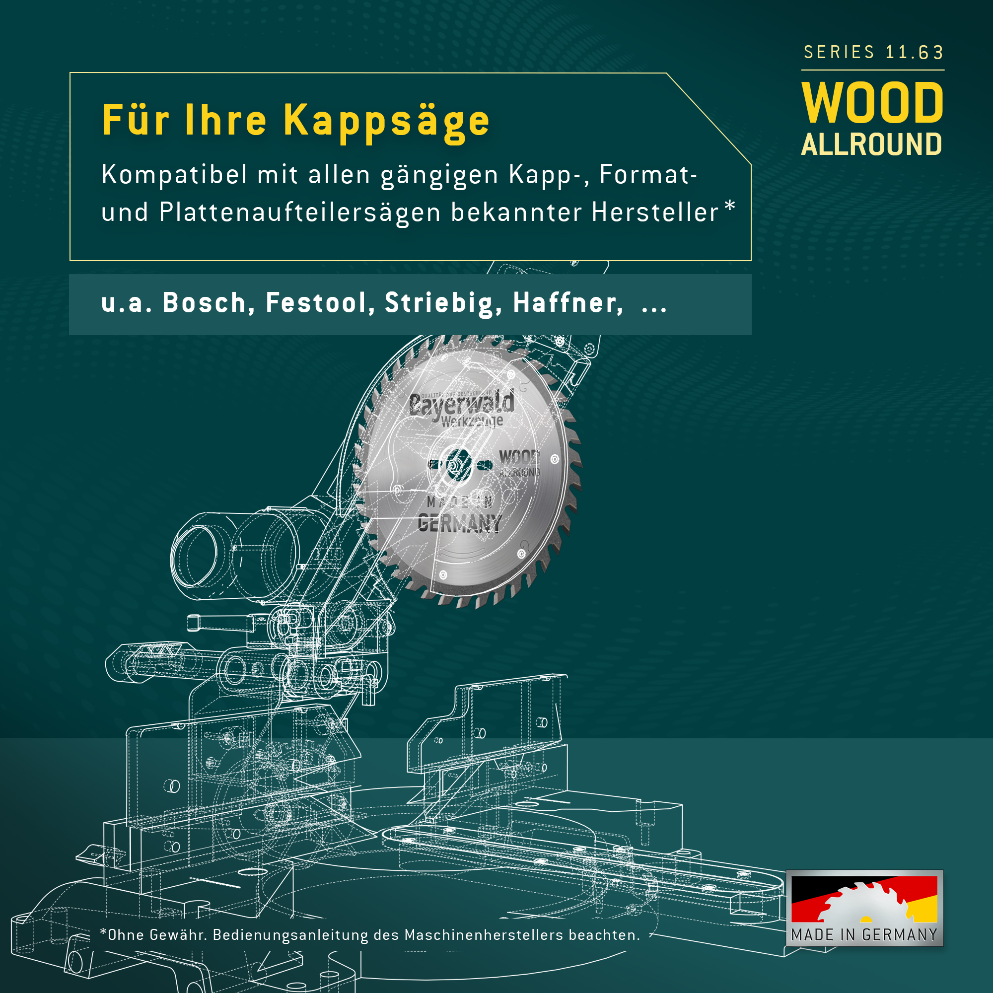 HM Kreissägeblatt - 303 x 3.2/2.2 x 30 Z60 HDF pos.