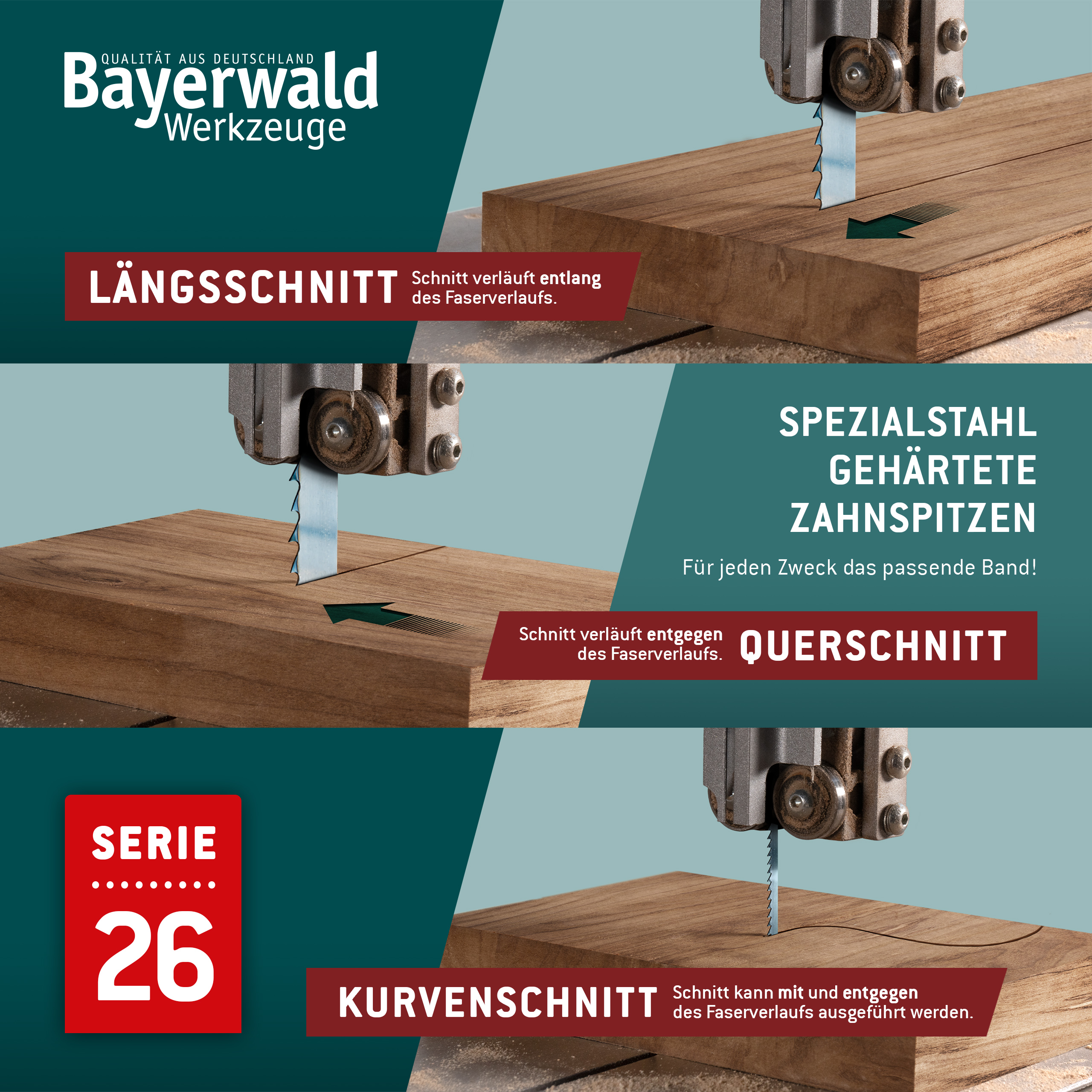 Bandsägeblatt Spezialstahl zahnhart  2560 x 6 x 0.5 x 4mm