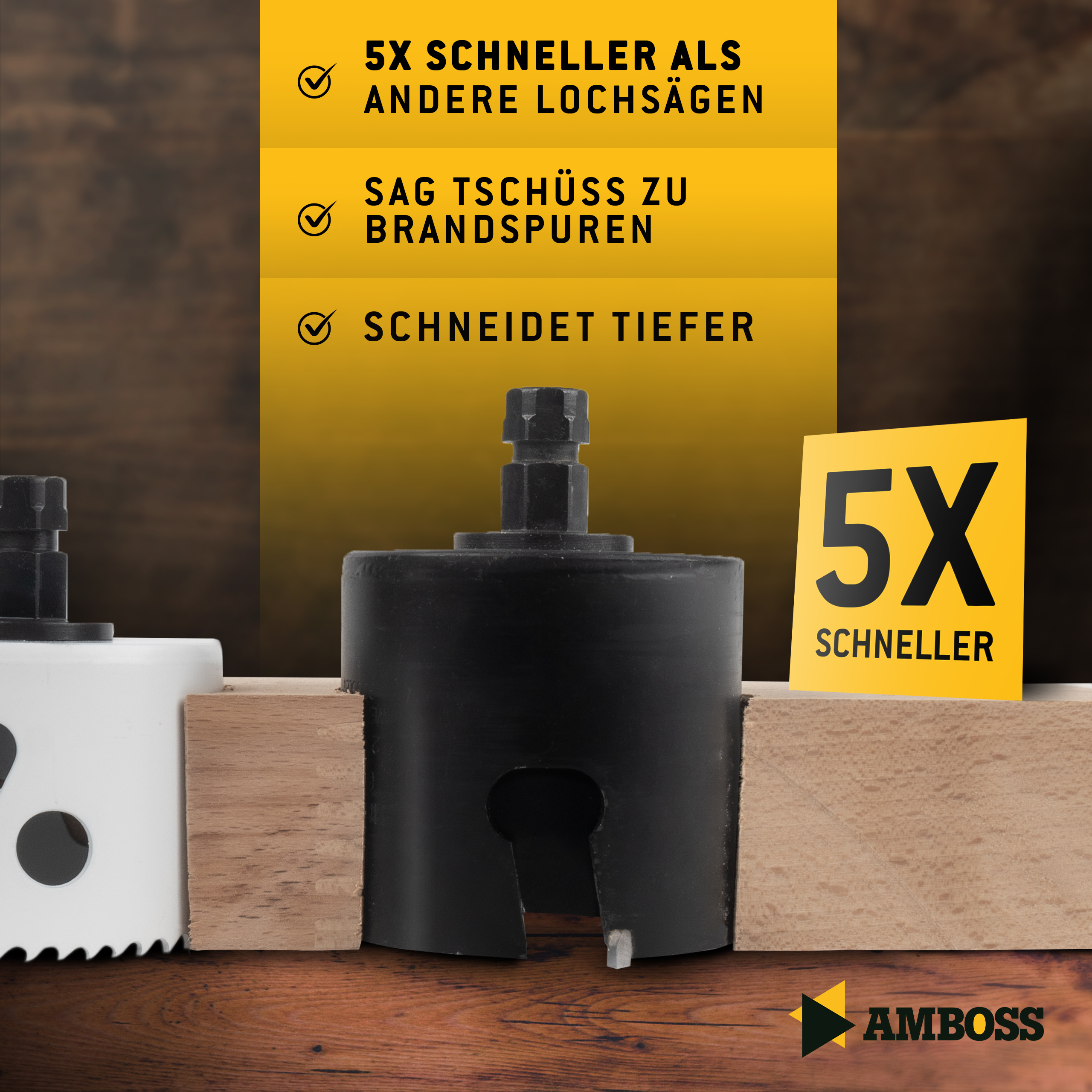 Amboss HM Lochsägen Set Universal HM Power Set 9 - TCT Power Set-9tlg. Ø 22 bis 83 mm