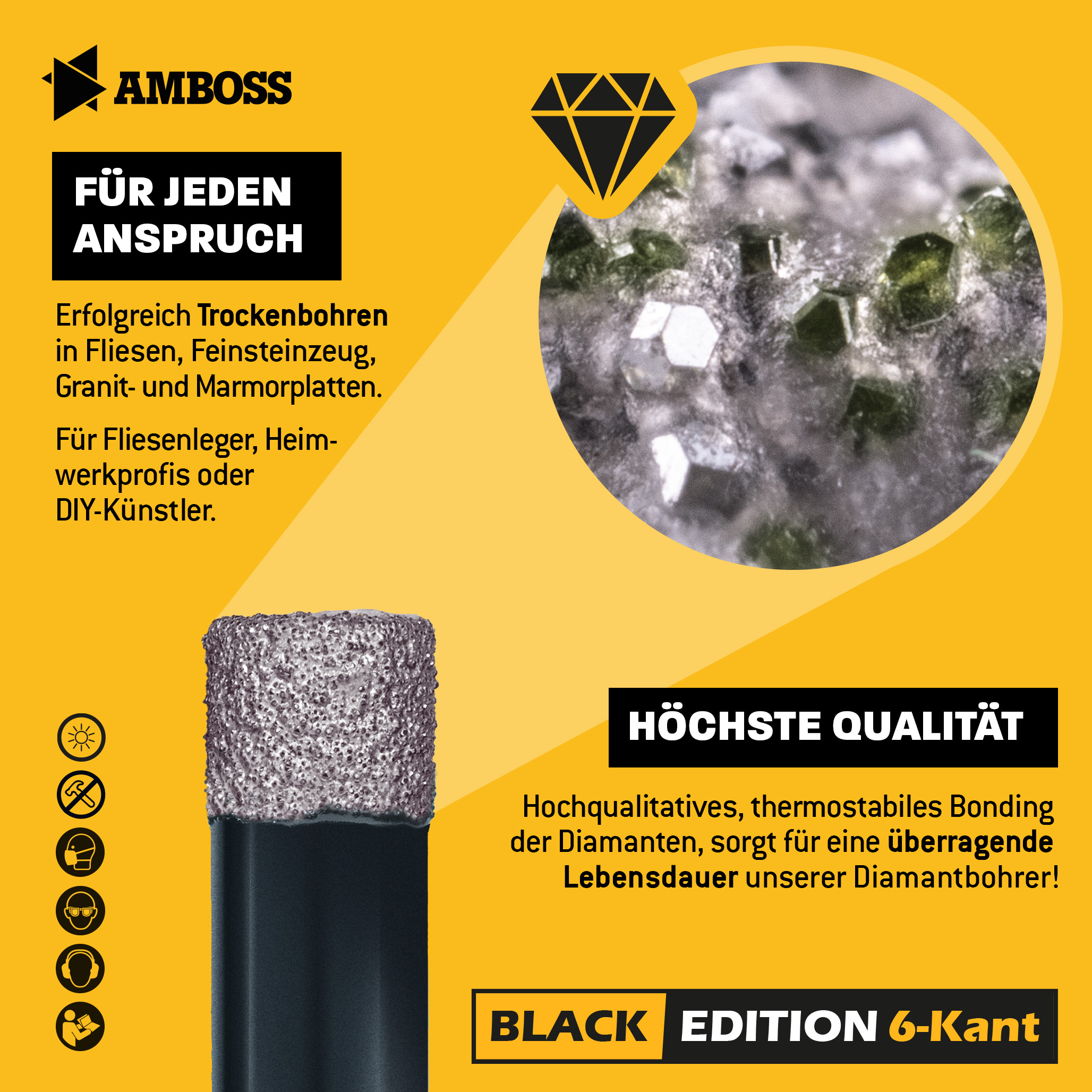 Amboss Black Edition Diamant Bohrer 5 mm