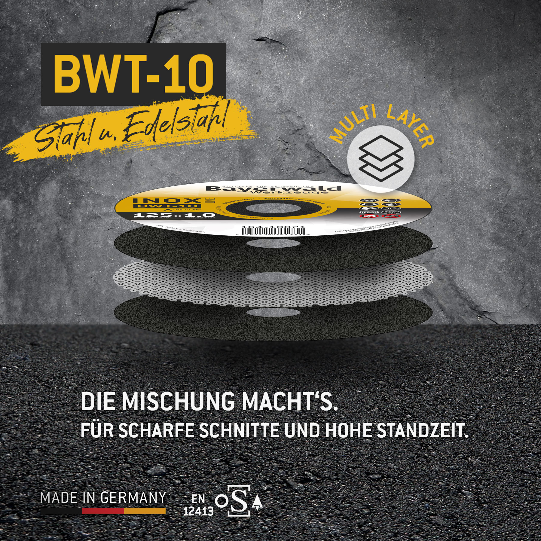Bayerwald BWT-10 Trennscheibe | Ø125 mm - 1 mm -  22.23 mm | gerade
