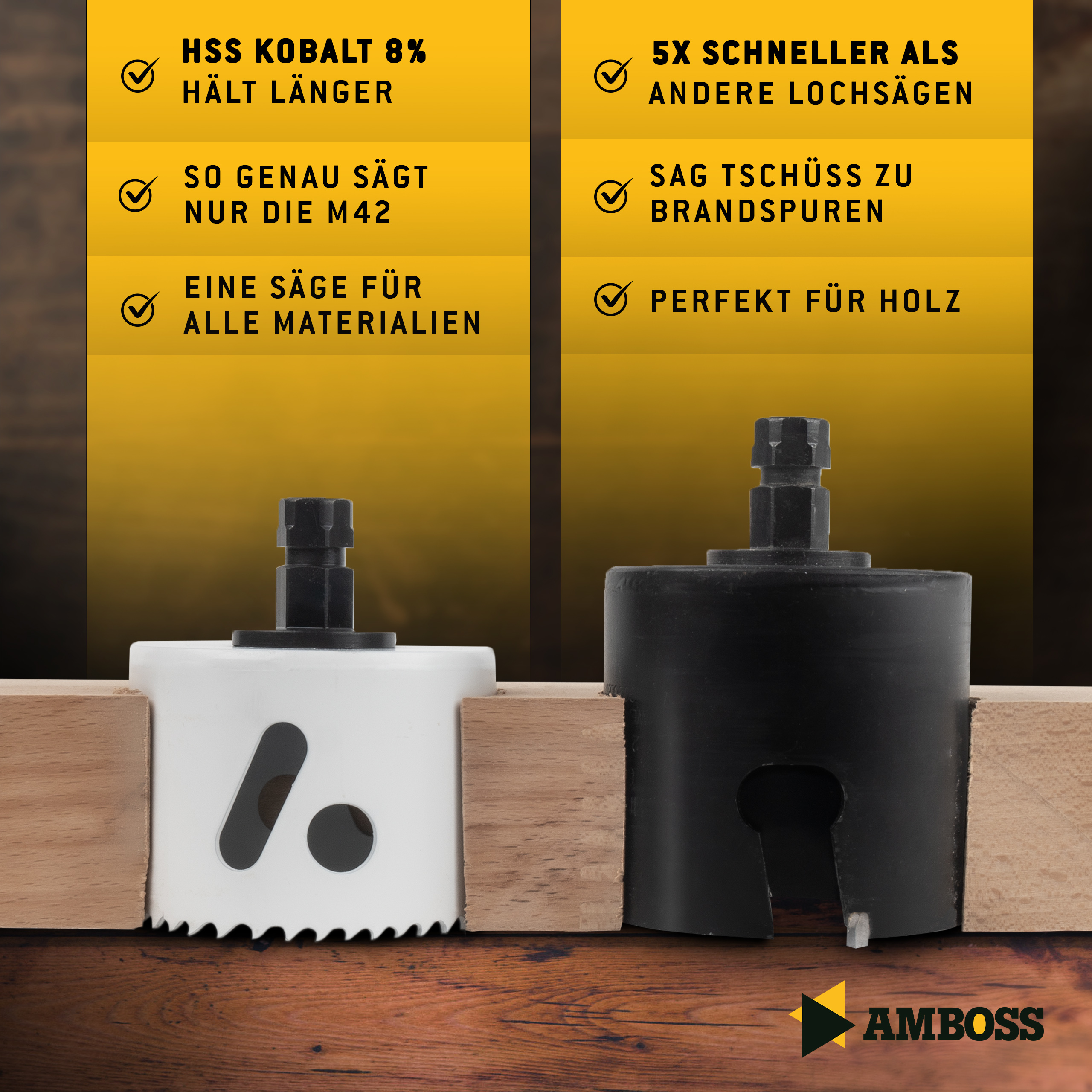 Amboss HM+BiMetall Lochsäge 68 mm (inkl. Schnellwechselaufnahme Classic)