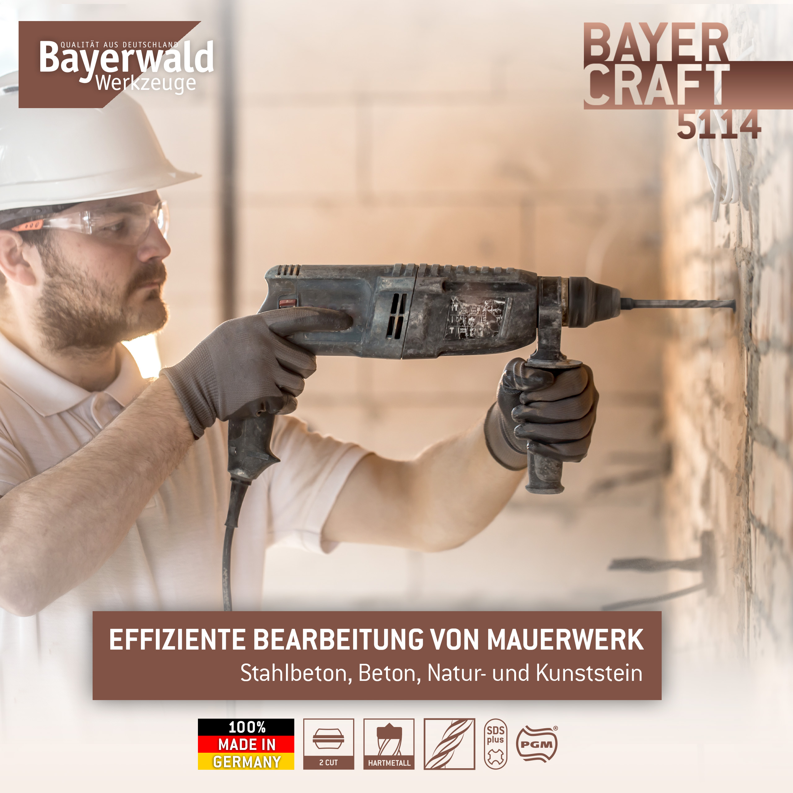 1x Hammerbohrer 400 mm SDS Plus Schaft - Ø:12 mm - GL: 400 mm