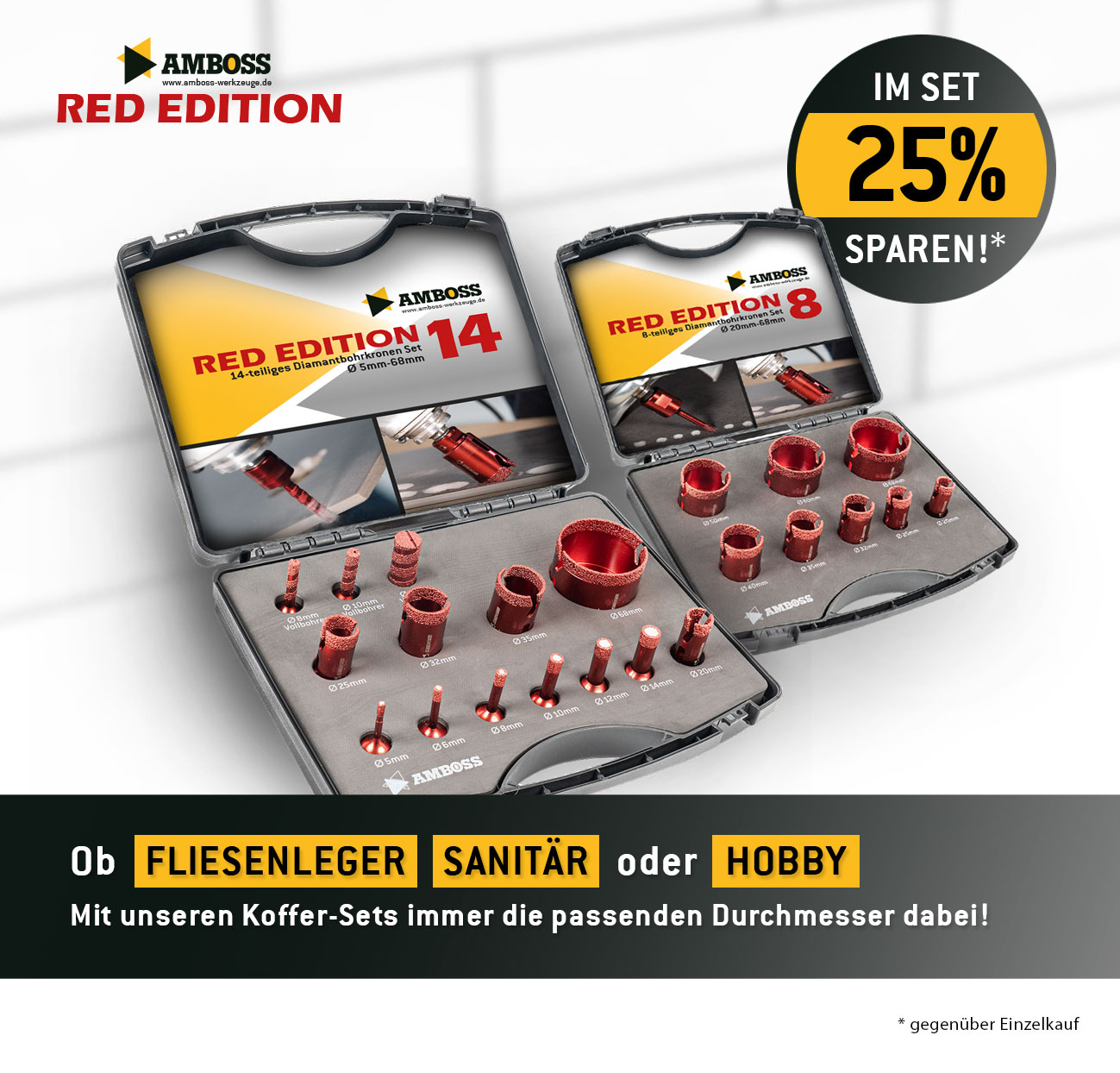 Amboss Red Edition Schleiffinger 10 mm