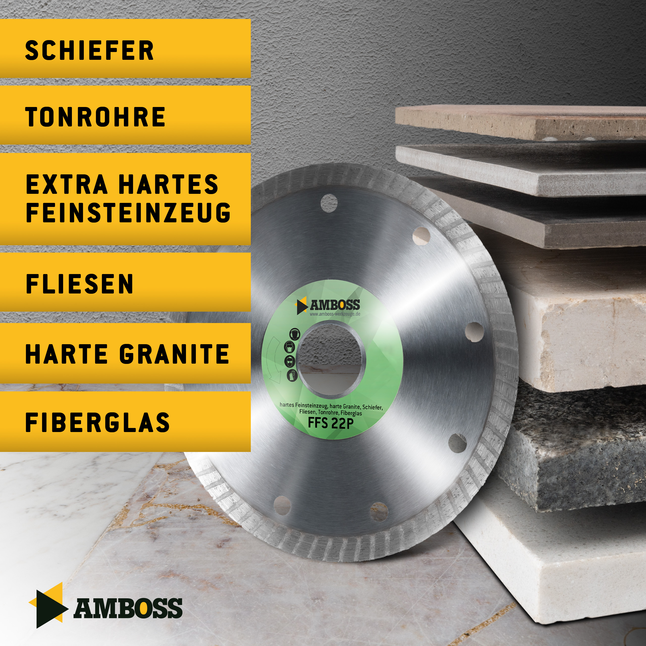 FFS 22P Diamant Trennscheibe 150 x 1.4 x 22.2