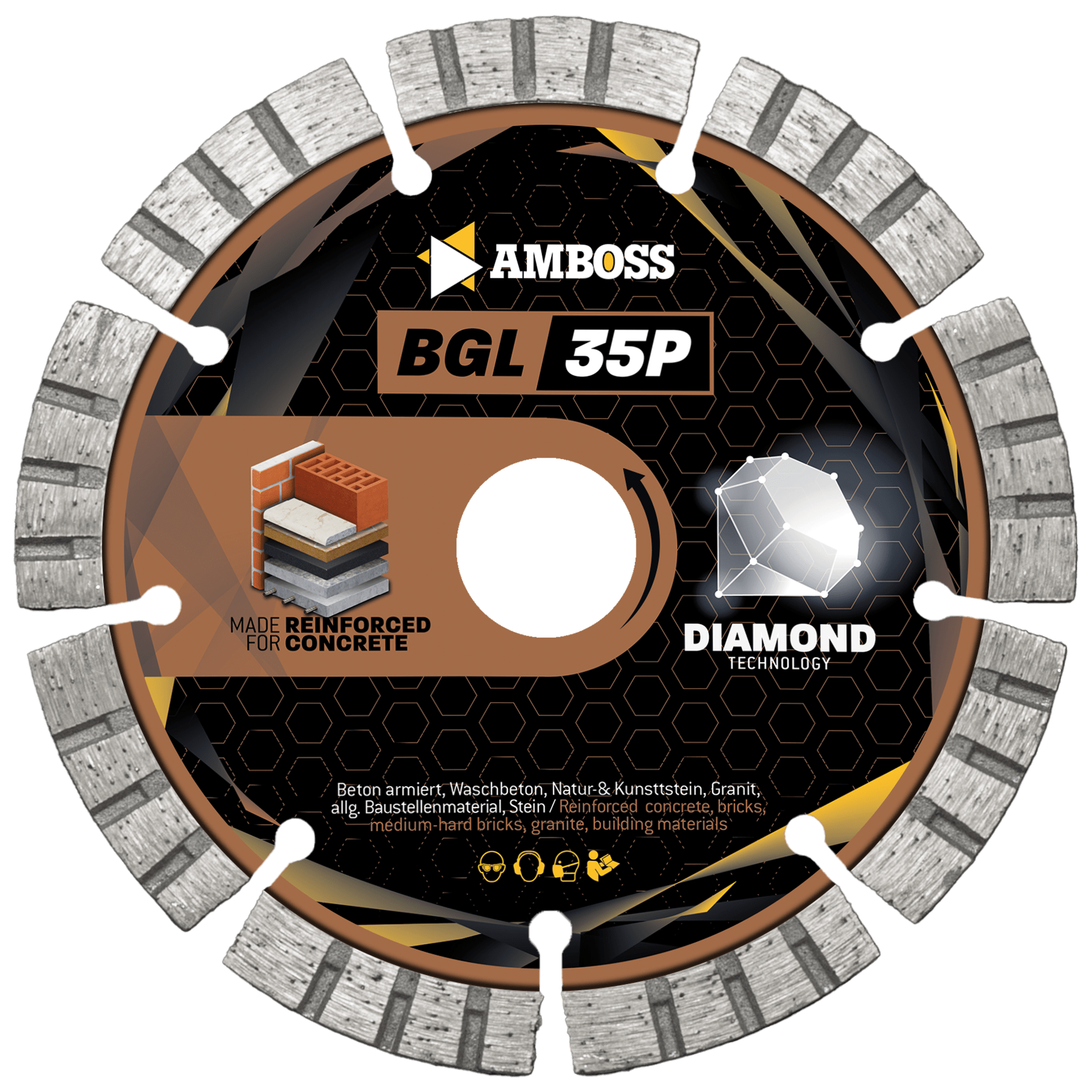 Amboss BGL 35P Diamant Trennscheibe - 500 x 3.6 x 25.4