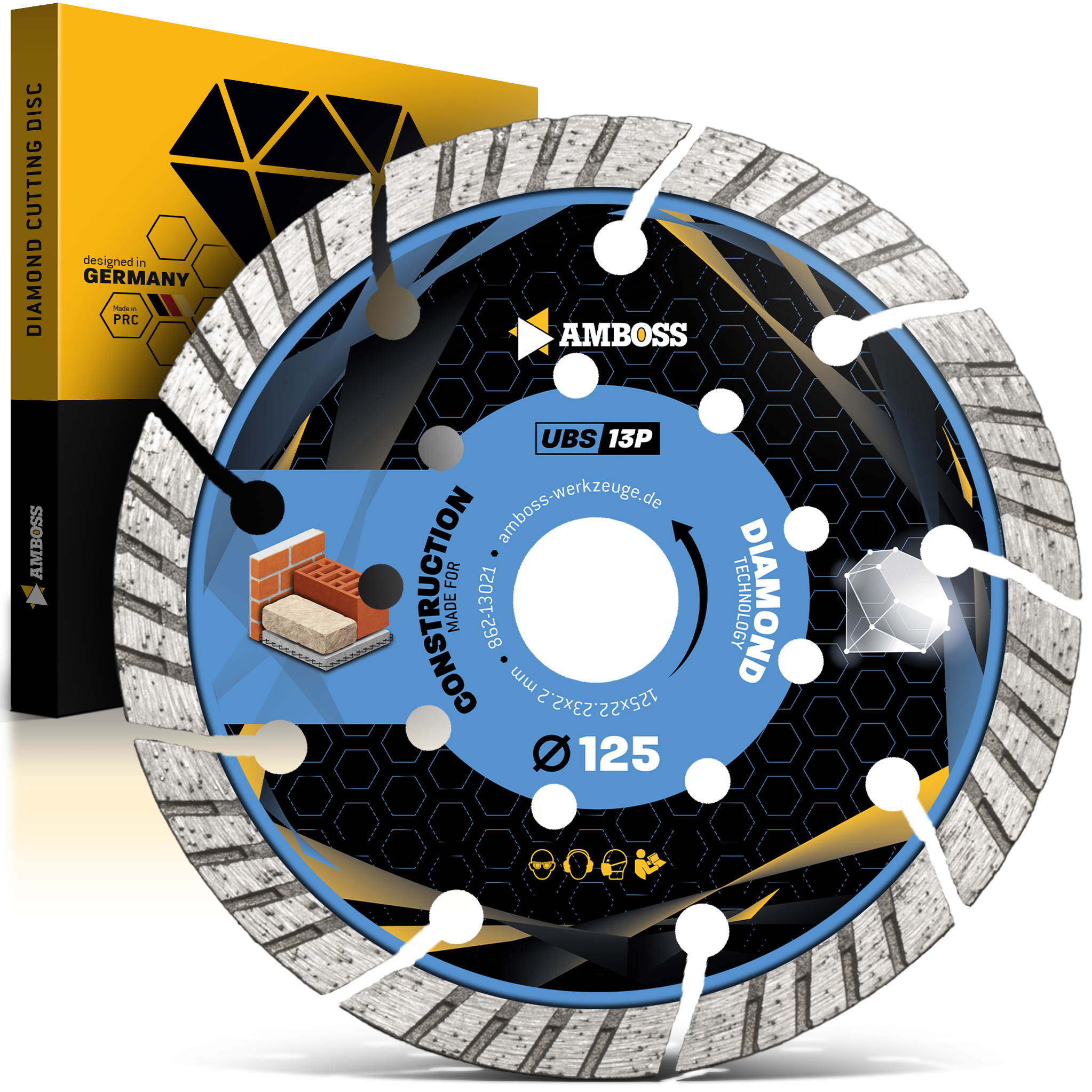 Amboss UBS 13P Diamant Trennscheibe - 125 x 2.2 x 22.2