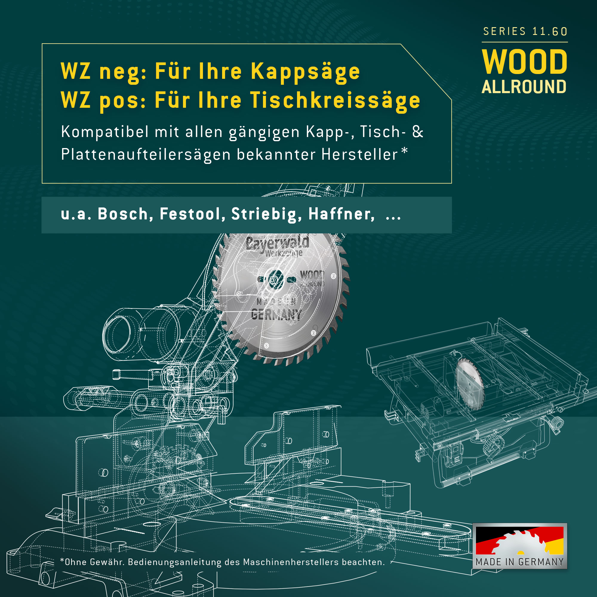HM Kreissägeblatt - 300 x 3.2/2.2 x 30 Z72 WZ