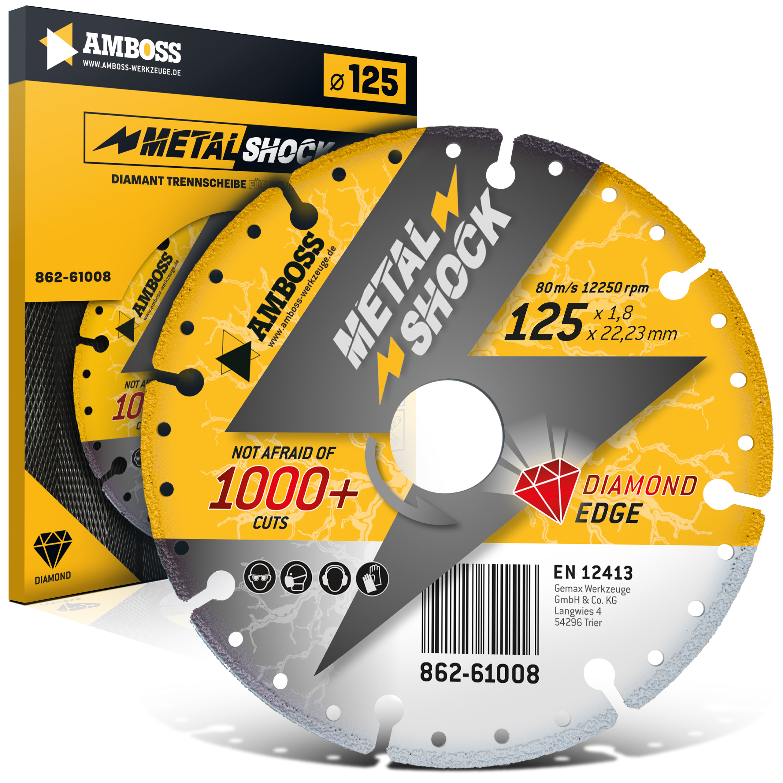 Amboss Metal Shock 1000+ - Diamant Trennscheibe 125 x 1,8 x 22,23 mm