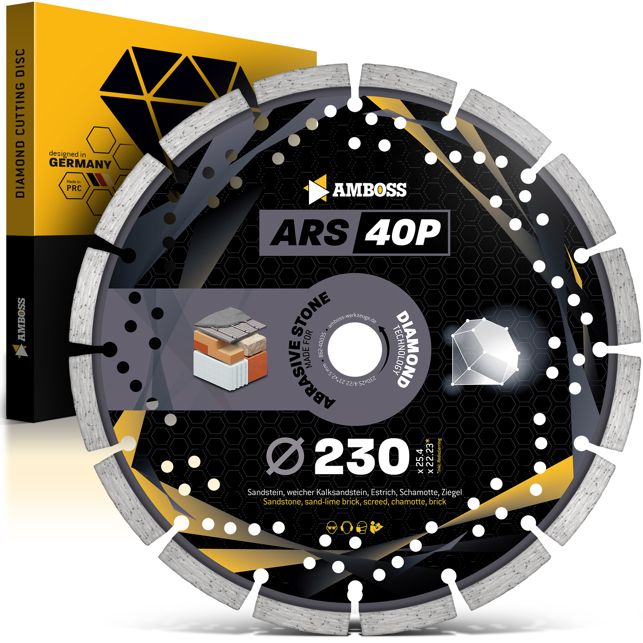 Amboss ARS 40P Diamant Trennscheibe - 230 x 2.5 x 25.4