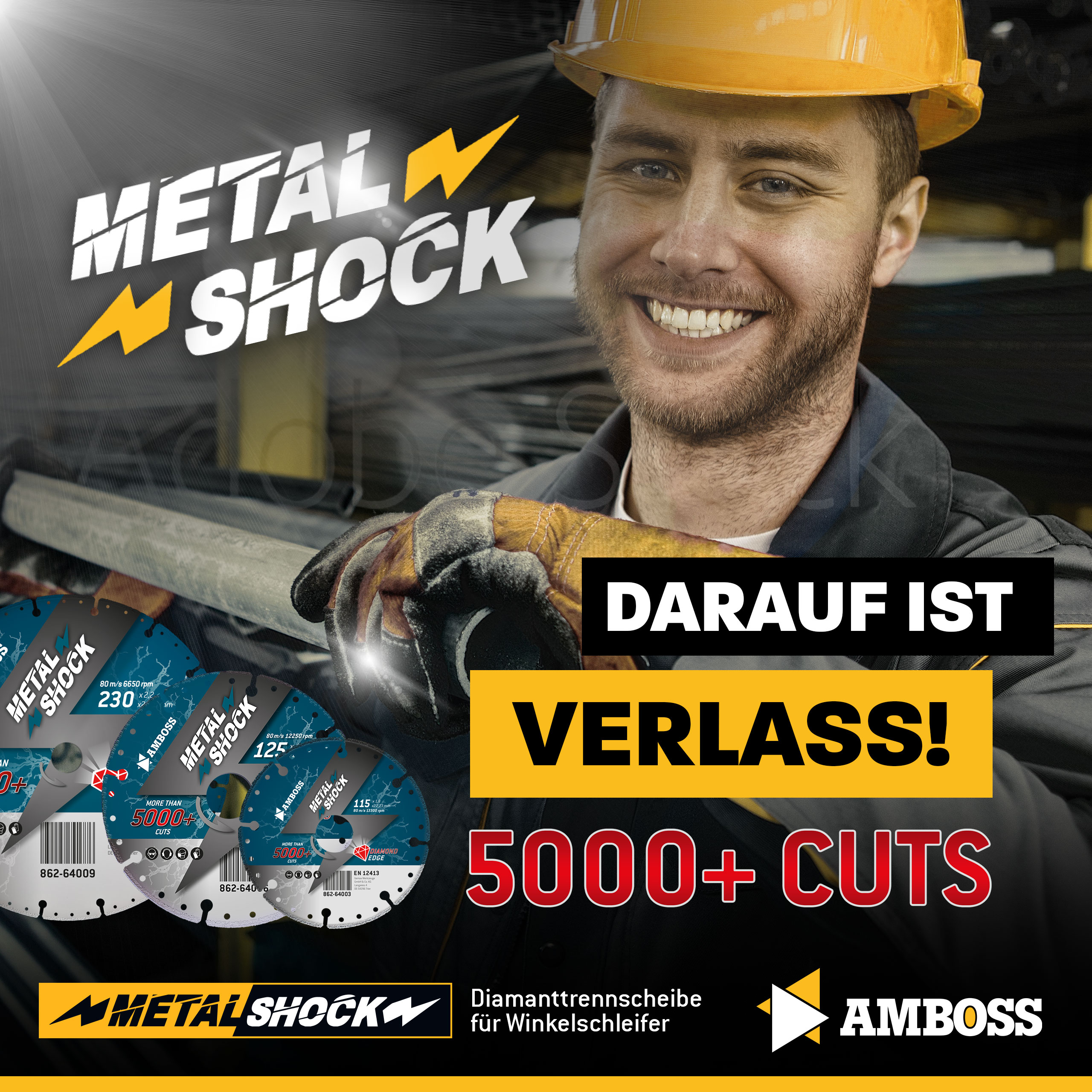 Amboss Metal Shock 5000+ - Diamant Trennscheibe 115 x 1,8 x 22,23 mm