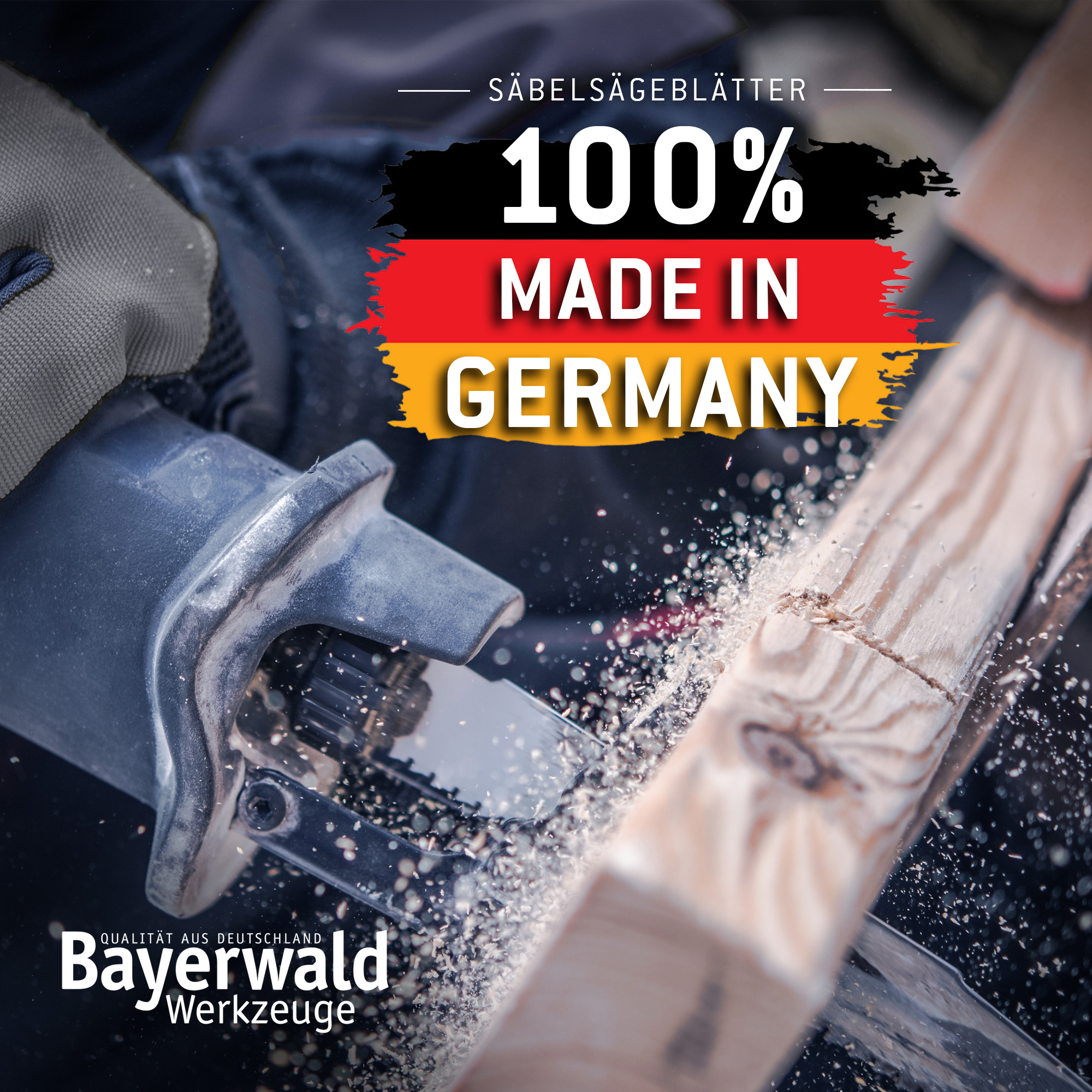 Bayerwald 5tlg. Säbelsägeblatt-Sortiment (Universalschaft) - mittlere bis grobe Schnitte in Holz