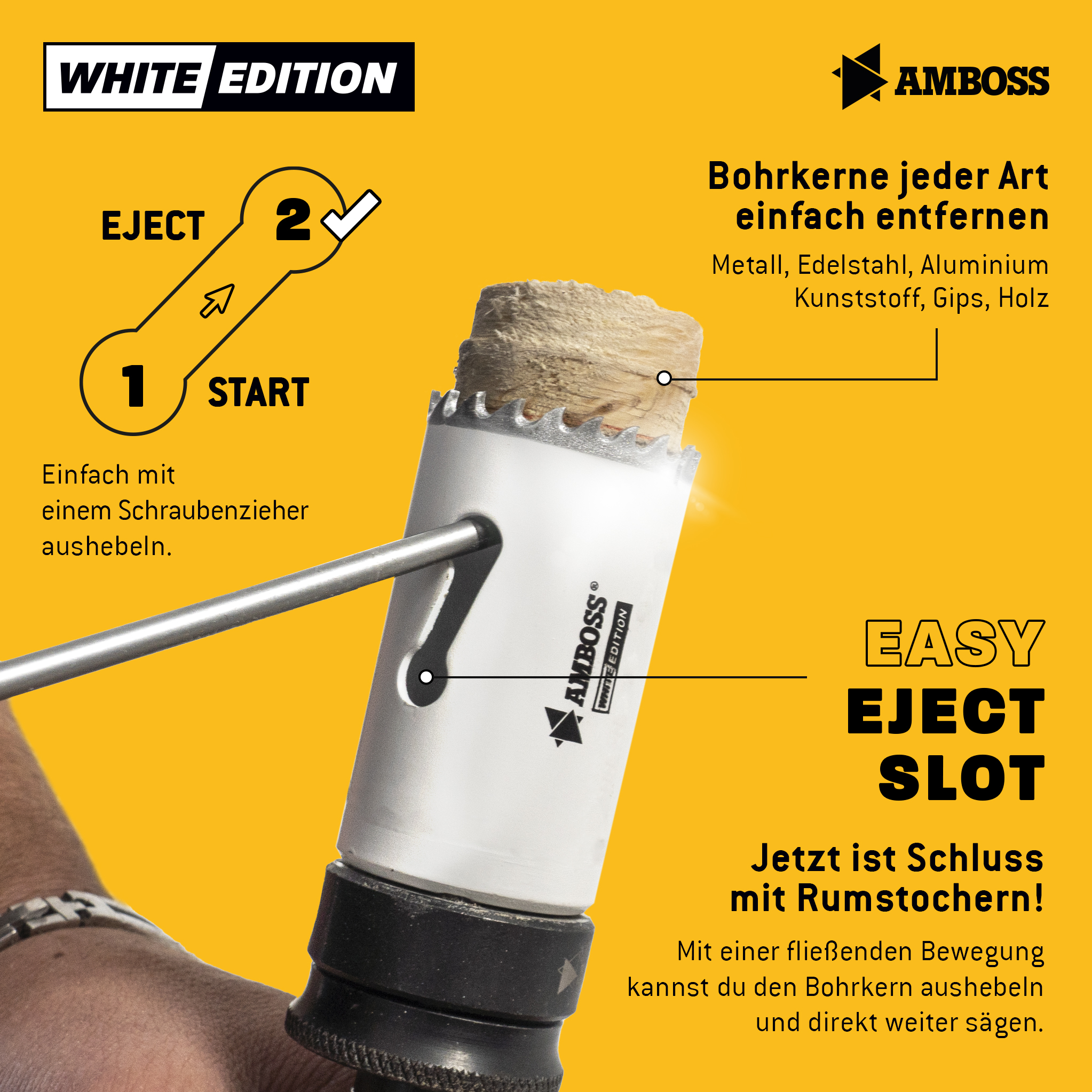 AMBOSS M42 Bimetall Lochsäge 35mm + Aufnahme