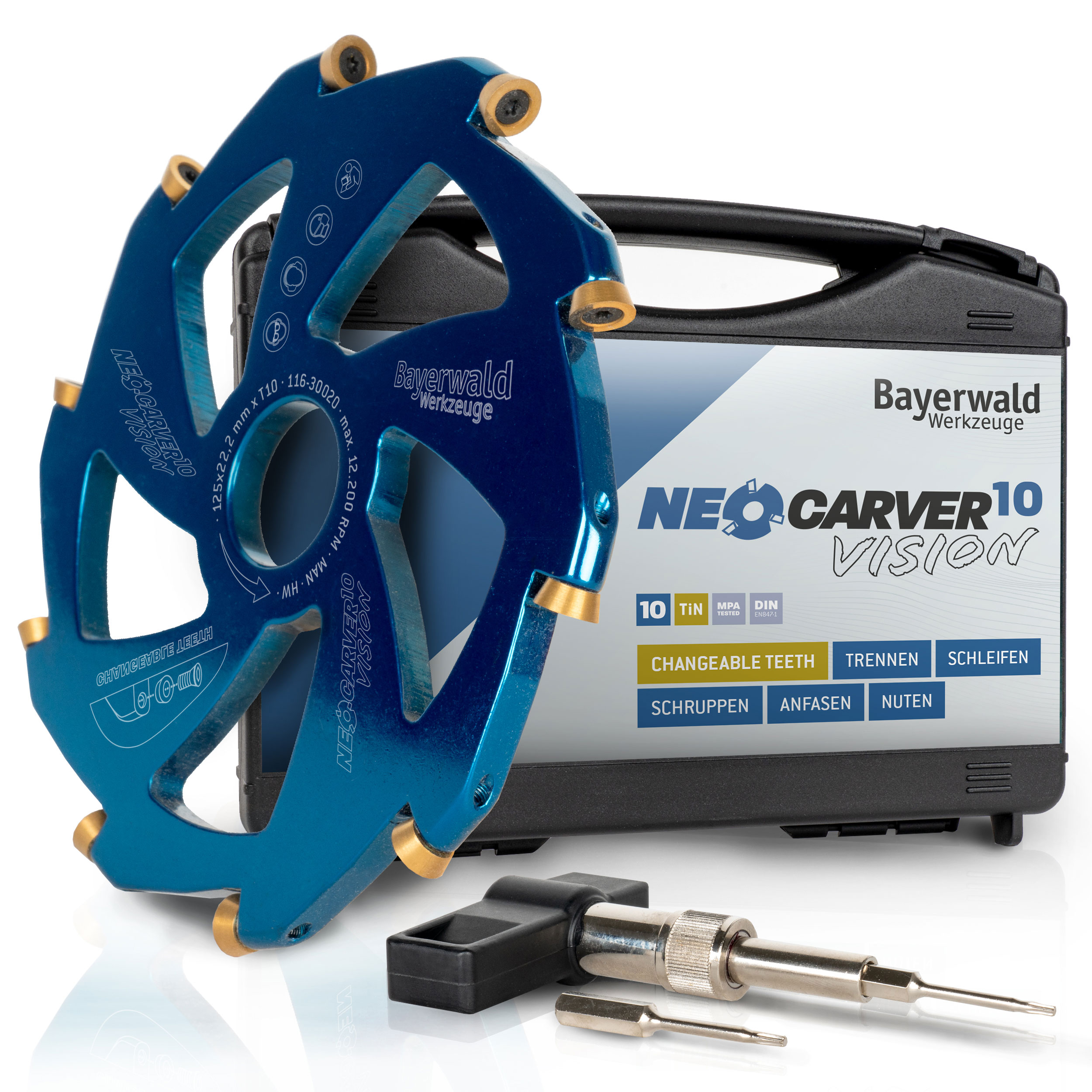 Bayerwald NeoCarver Ø 125 x 22.2 mm Z 10 - geeignet für Holz