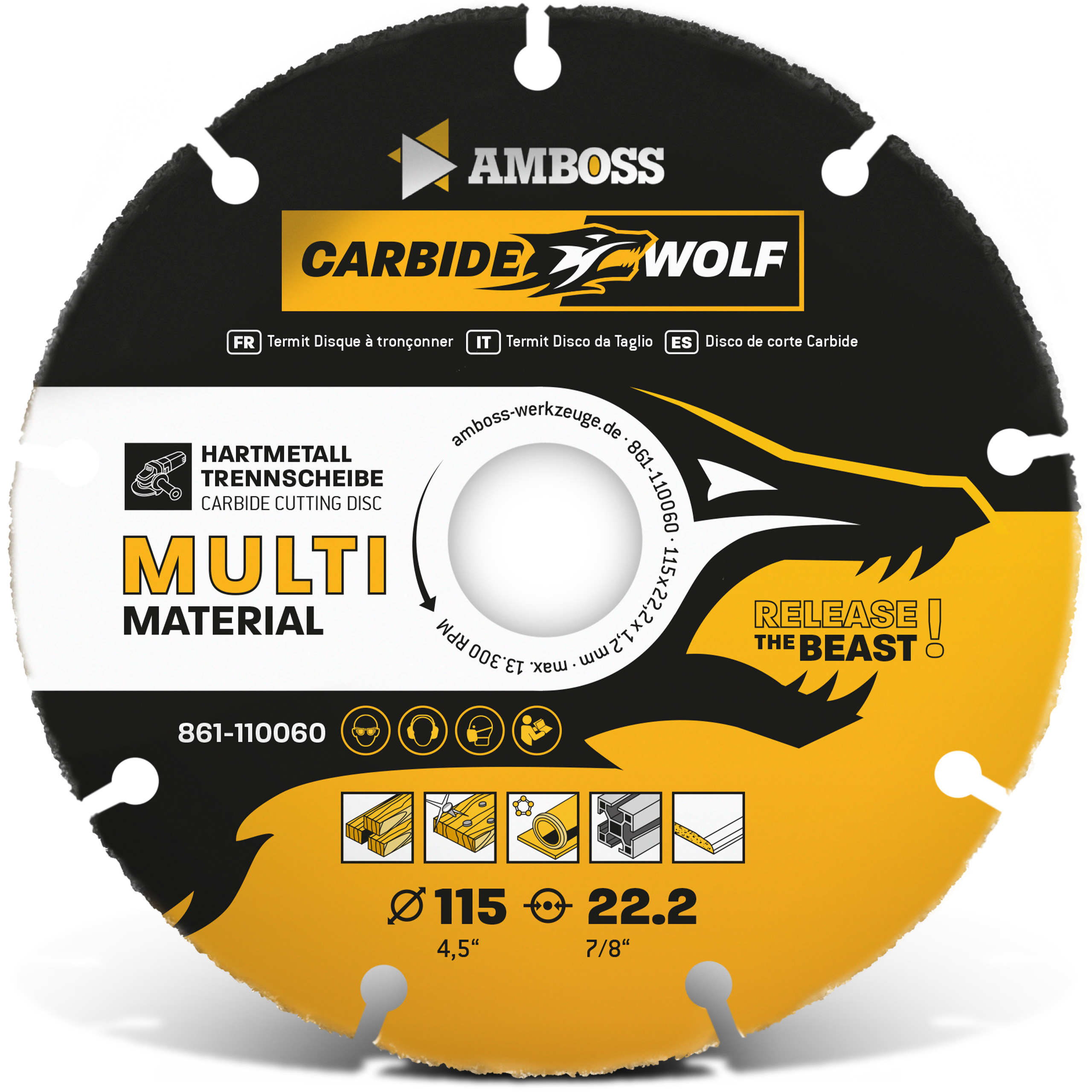 Amboss Carbide Wolf HM Trennscheibe - 115 x 1.2 x 22.2
