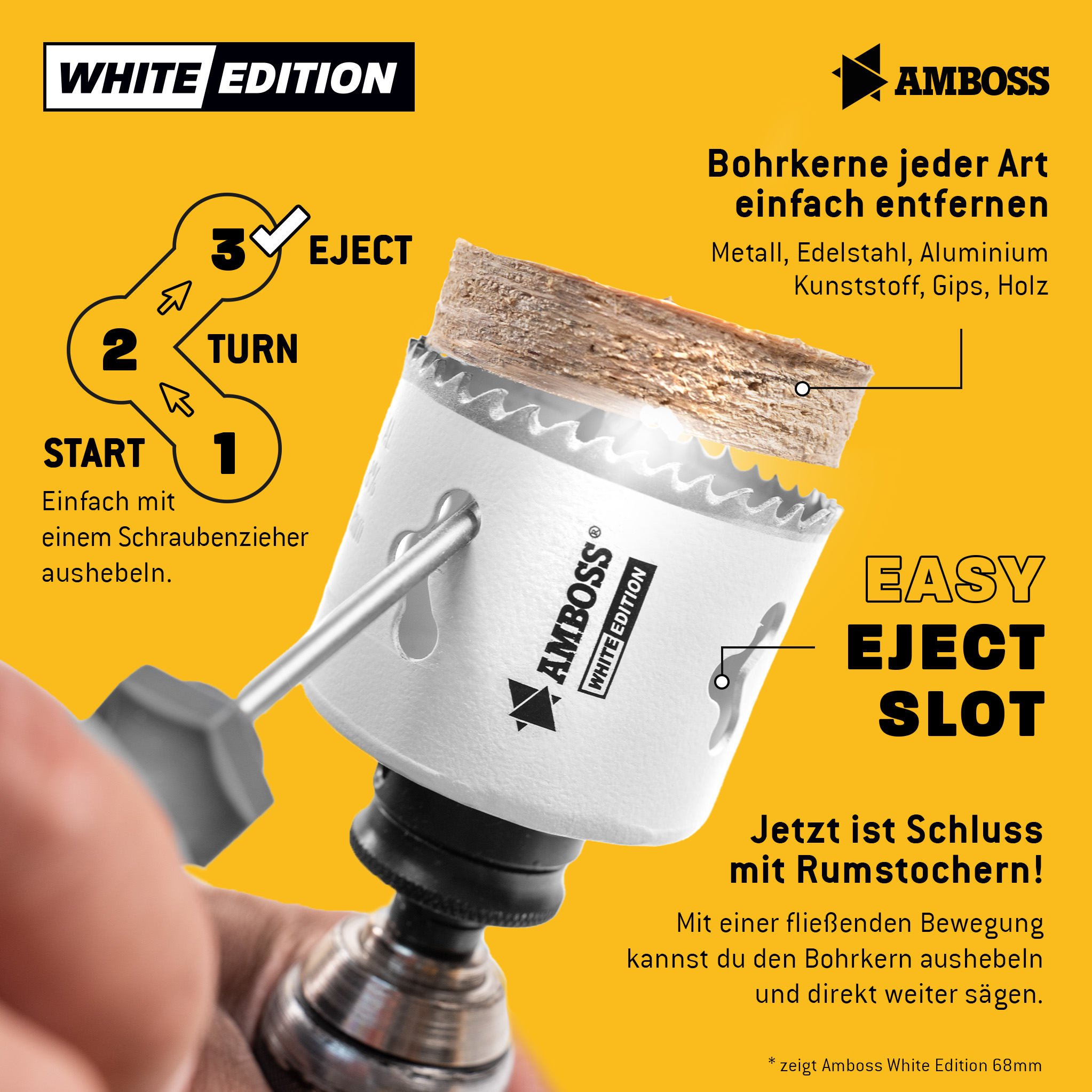 AMBOSS M42 Bimetall Lochsäge 51mm + Aufnahme