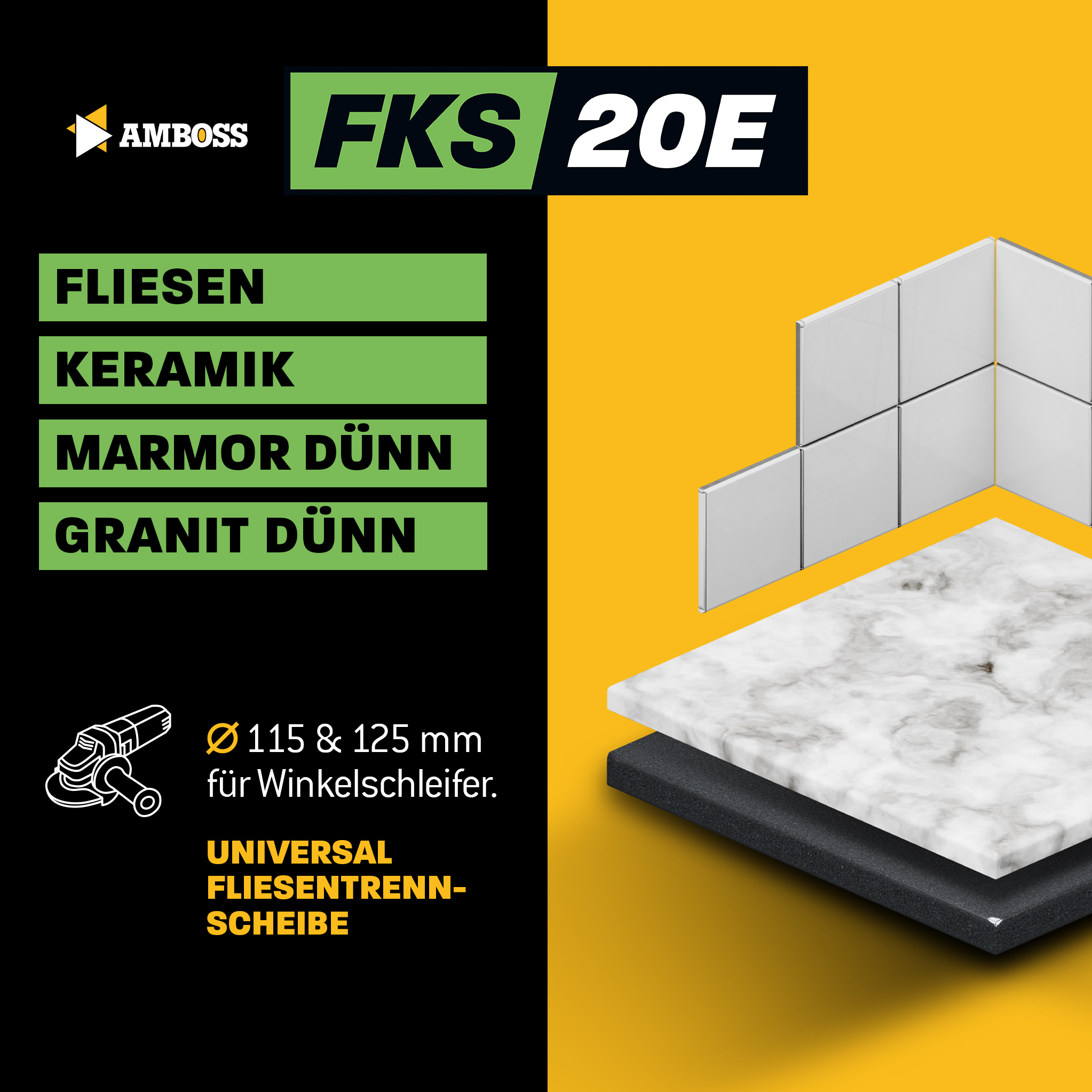 Amboss FKS 20E Diamant Trennscheibe 115mm x 1.9 x 22.2