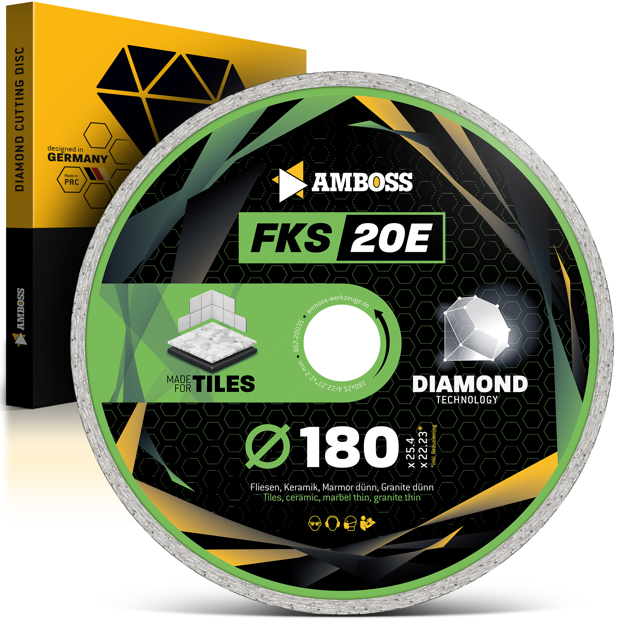 Amboss FKS 20E Diamant Trennscheibe 180mm x 2.2 x 25.4
