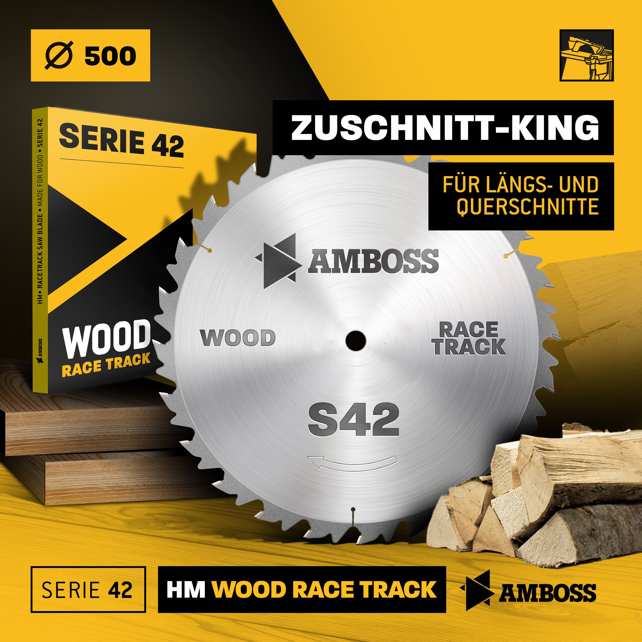 HM Kreissägeblatt - 500 x 4/2.8 x 30 Z44 WZ
