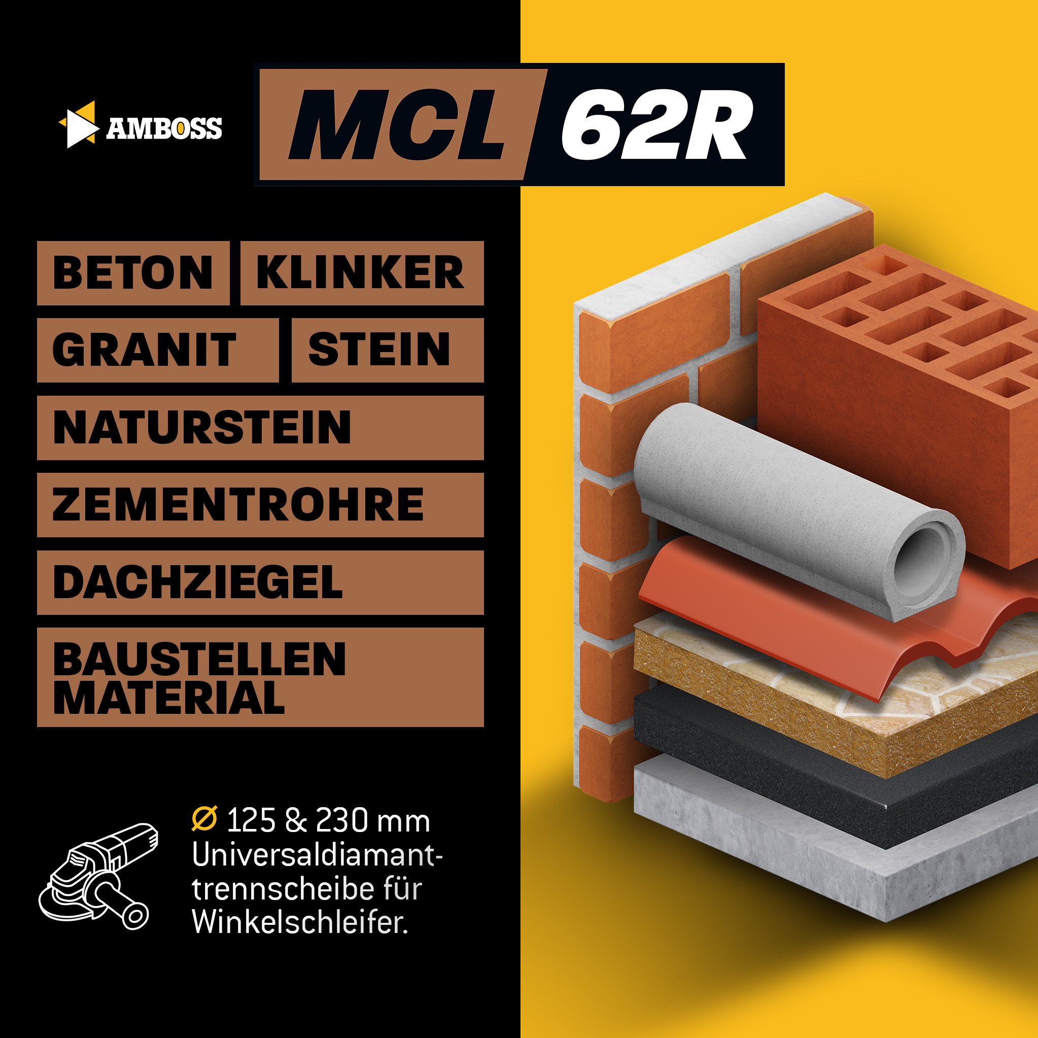 Amboss MCL 62R Diamant Trennscheibe 125 x 2.2 x 22.2