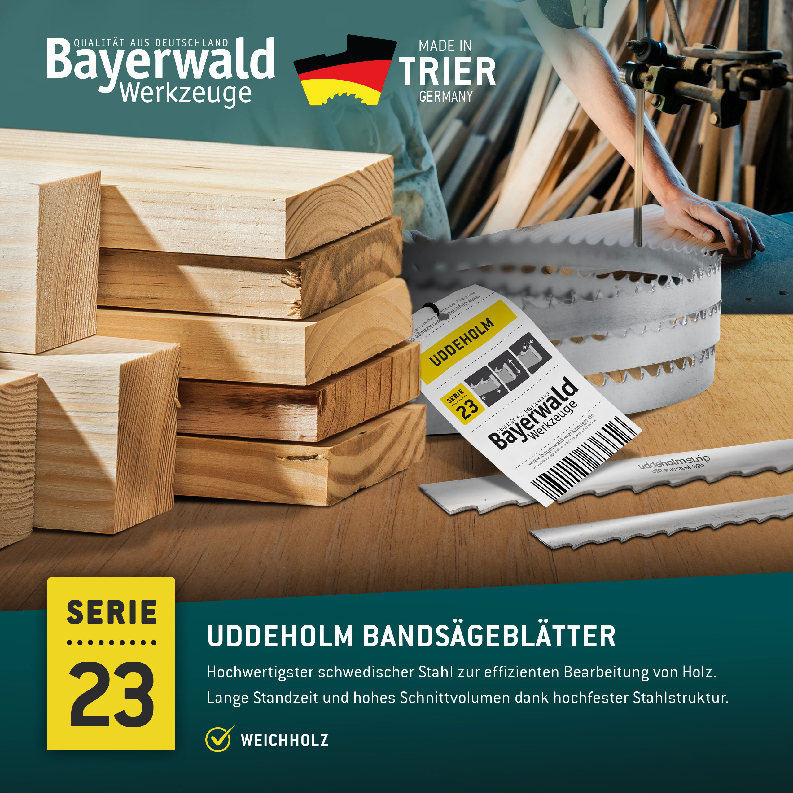 Uddeholm Bandsägeblatt  1425 x 8 x 0.4 x 4mm