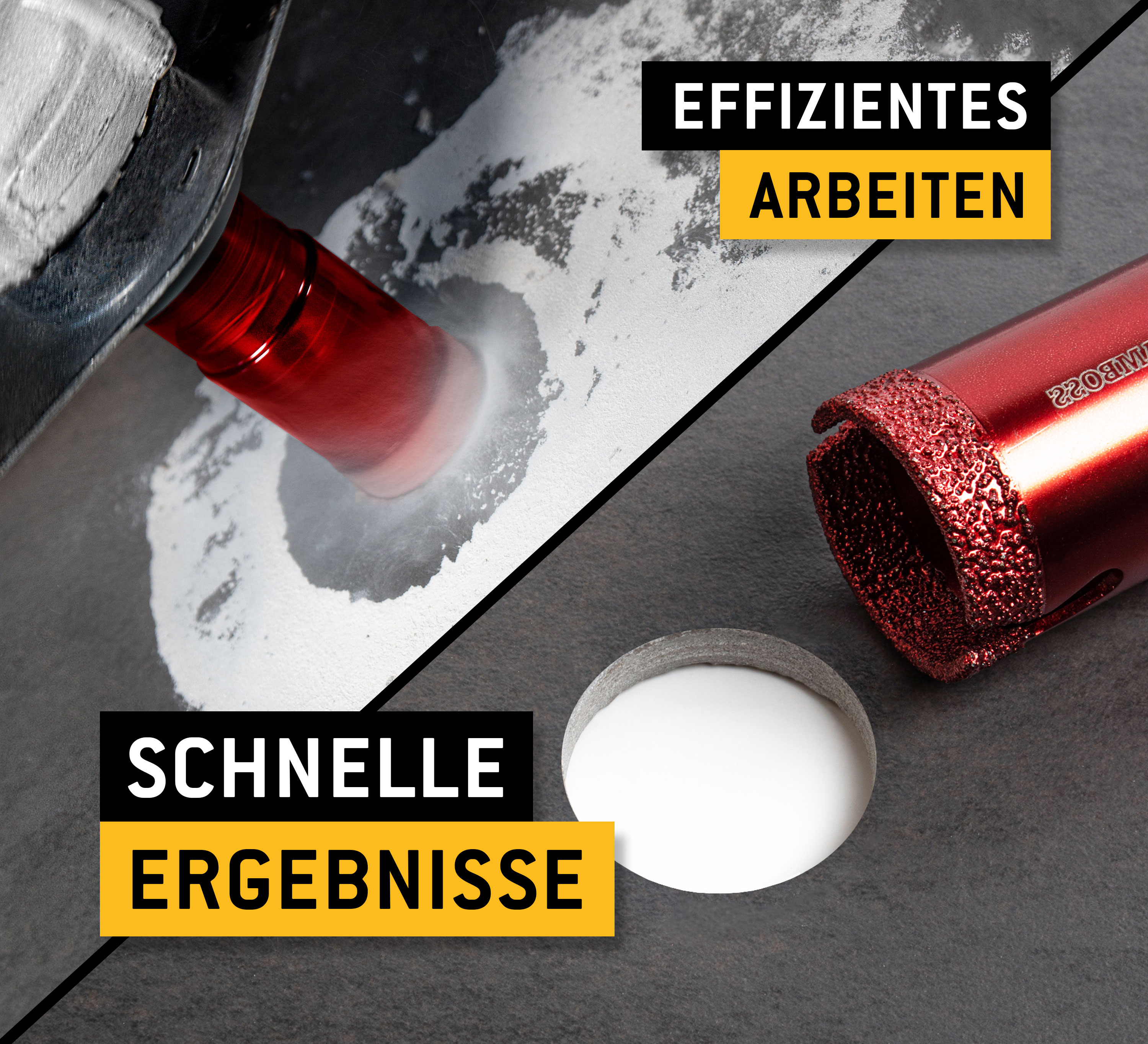 Amboss Red Edition 14 Diamant Bohrkronen Set Ø 5-68 mm / Vollfräser 8/10/20 mm