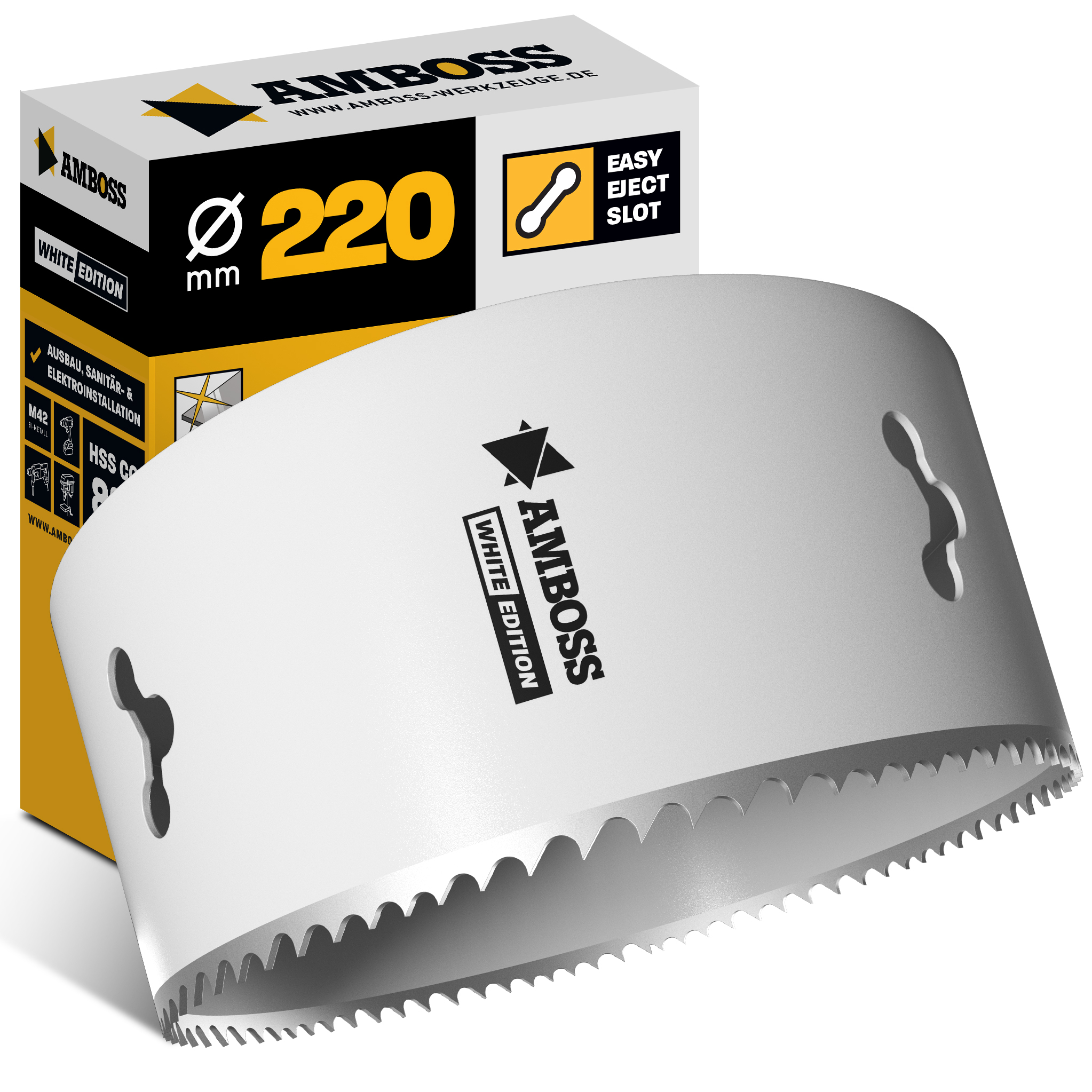 HSS M42 Amboss Lochsäge Ø 220 mm (ohne Aufnahme)