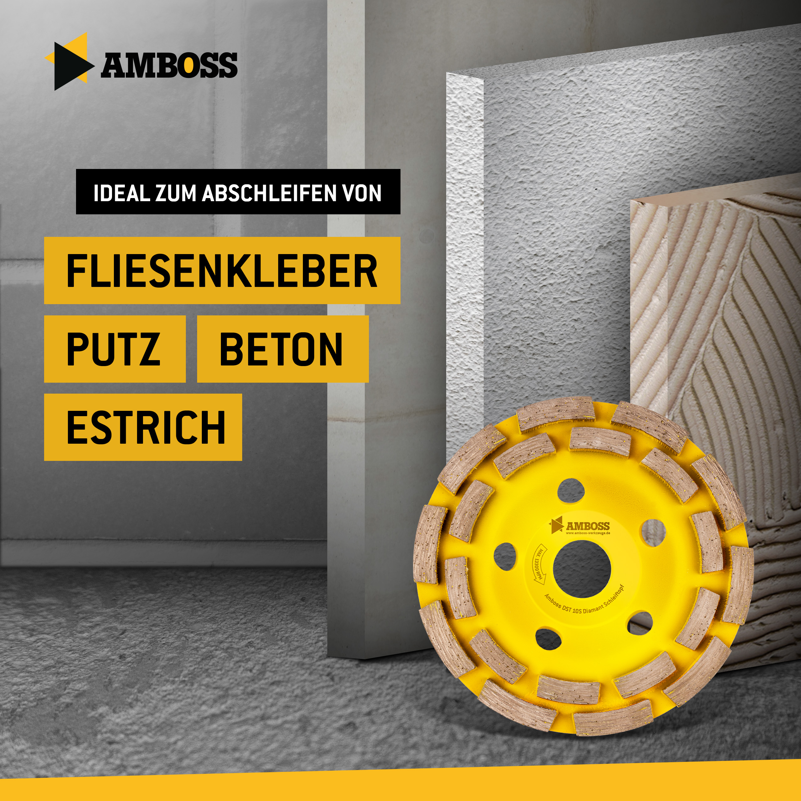 Amboss DST 10S Diamant Schleiftopf 125 x  22.2mm