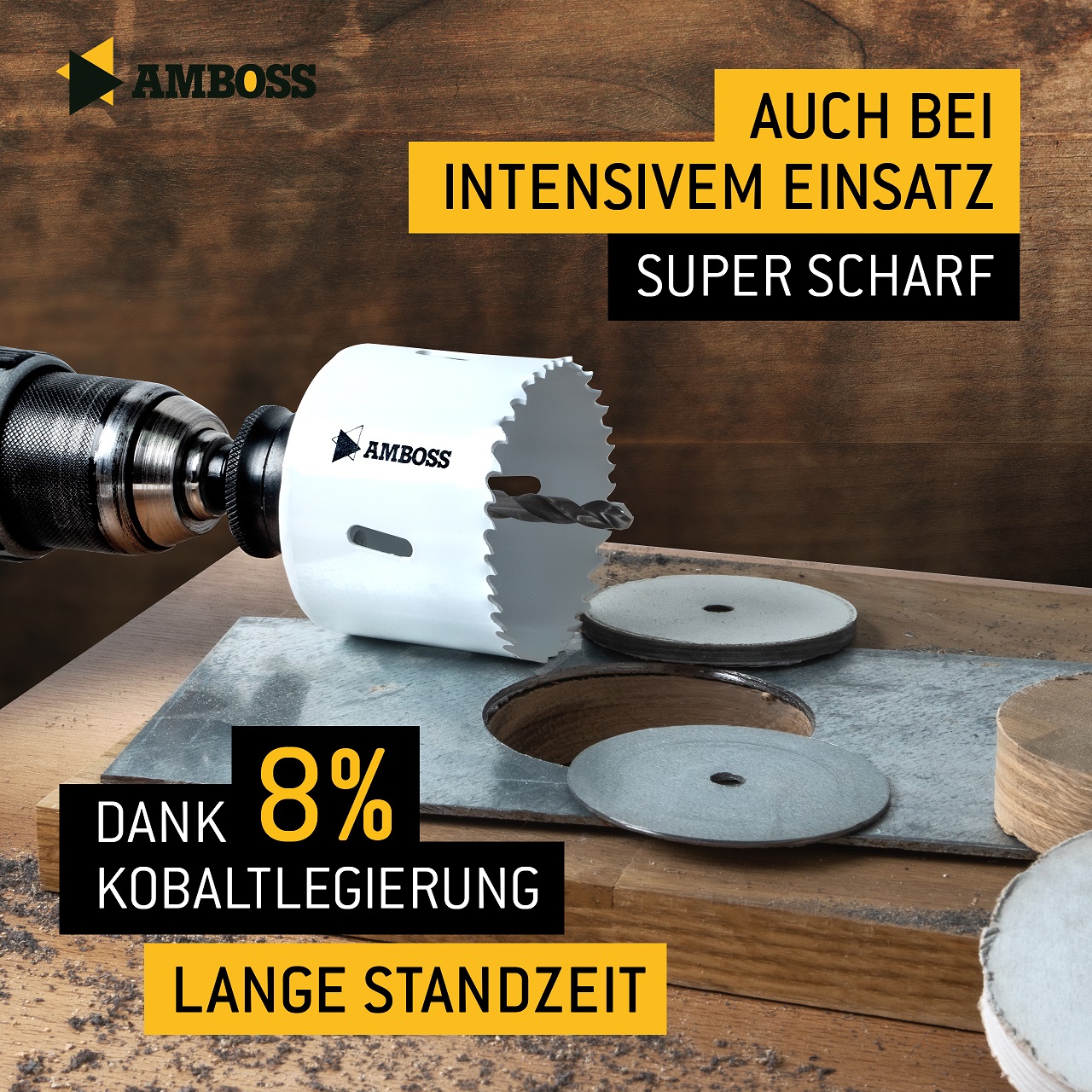 HSS M42 Amboss Basic Lochsäge Ø 133 mm (Amboss Rapid Change - ohne Aufnahme)