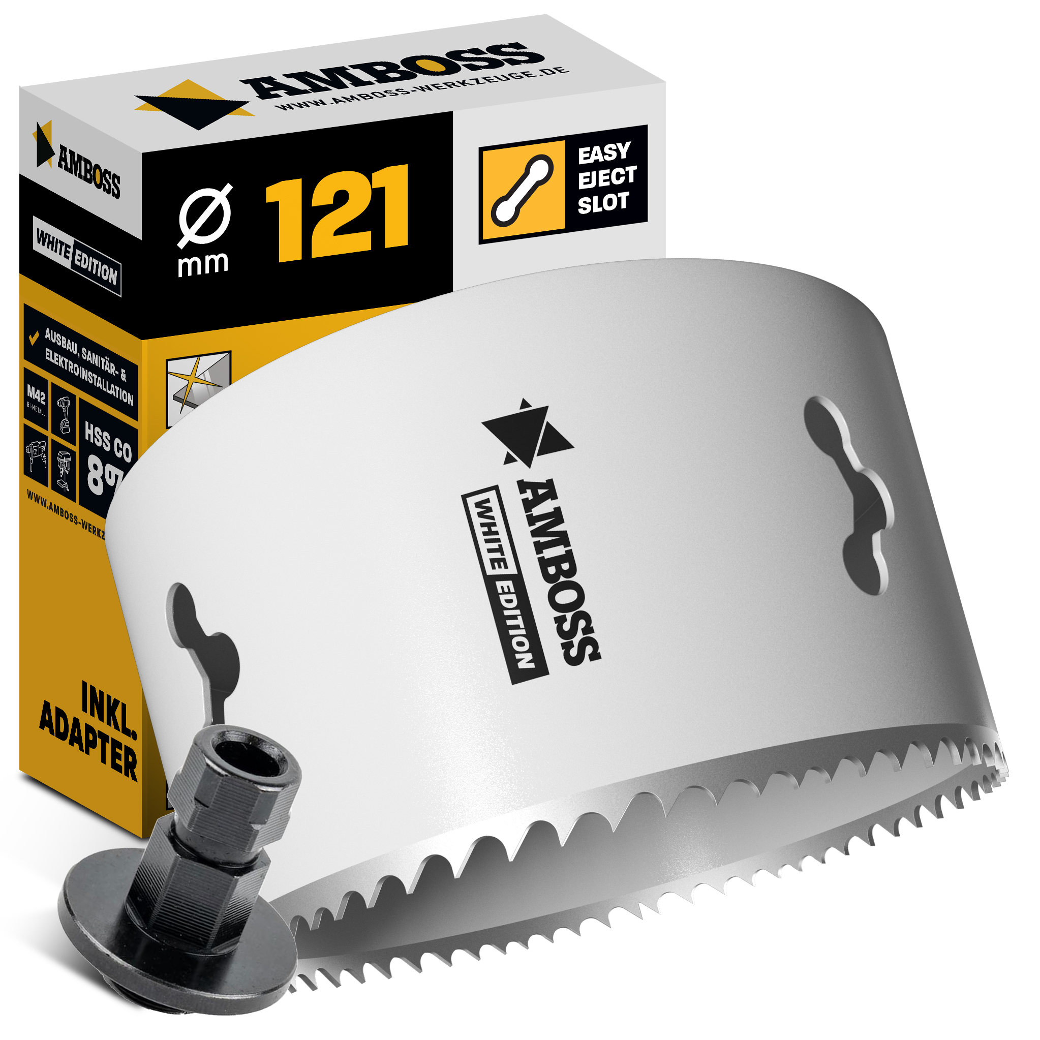 HSS M42 Amboss Lochsäge Ø 121 mm (Amboss Rapid Change - ohne Aufnahme)