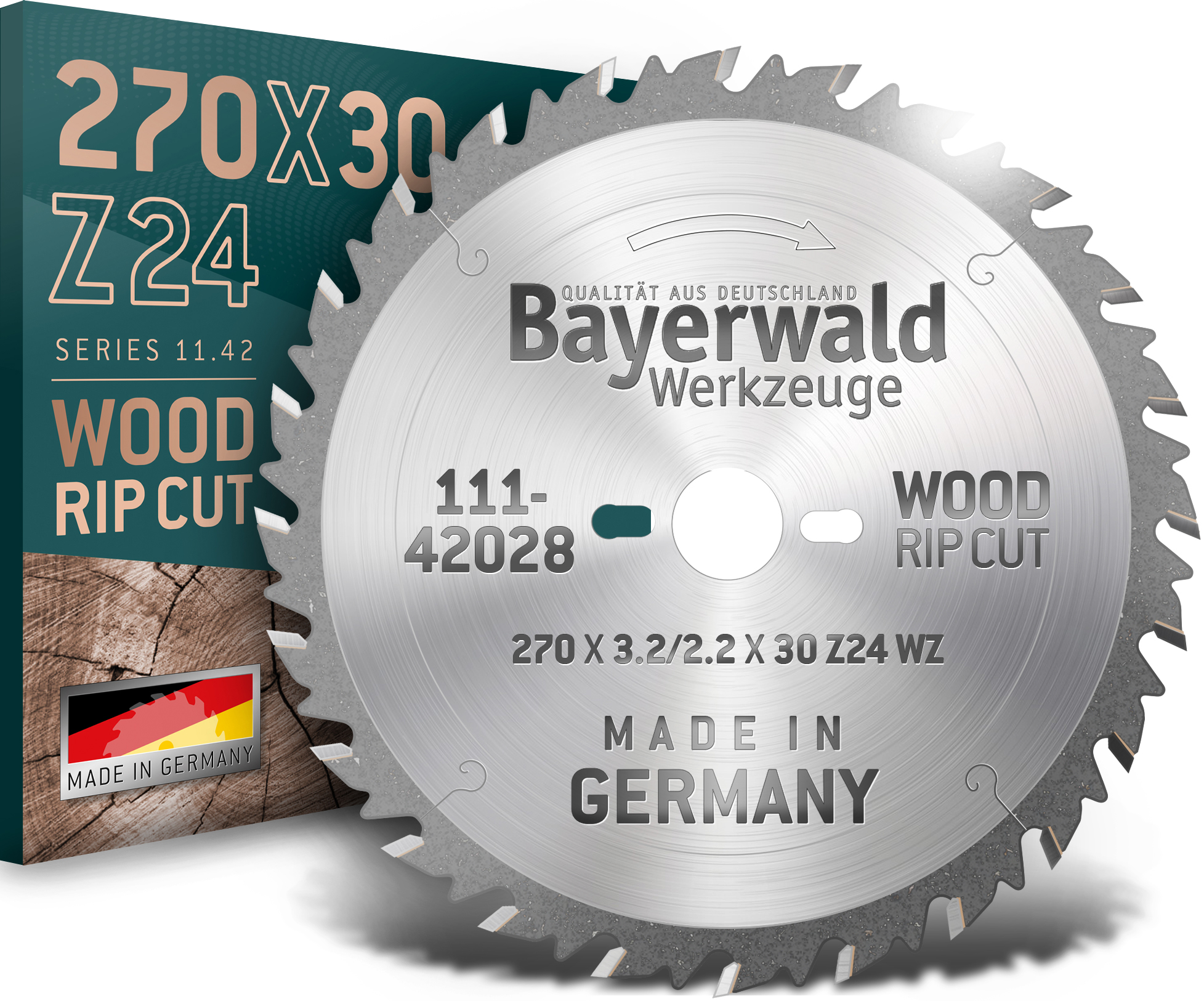 HM Kreissägeblatt - 270 x 3.2/2.2 x 30 Z24 WZ