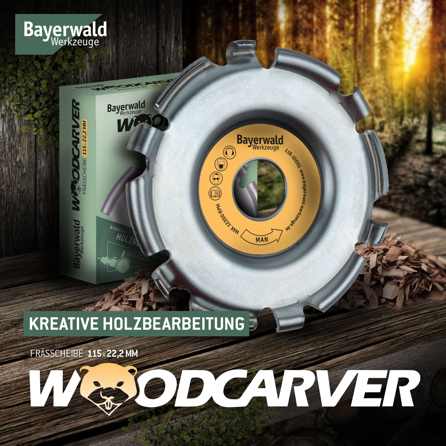 Bayerwald Woodcarver Ø115 mm / 22,2 mm Bohrung