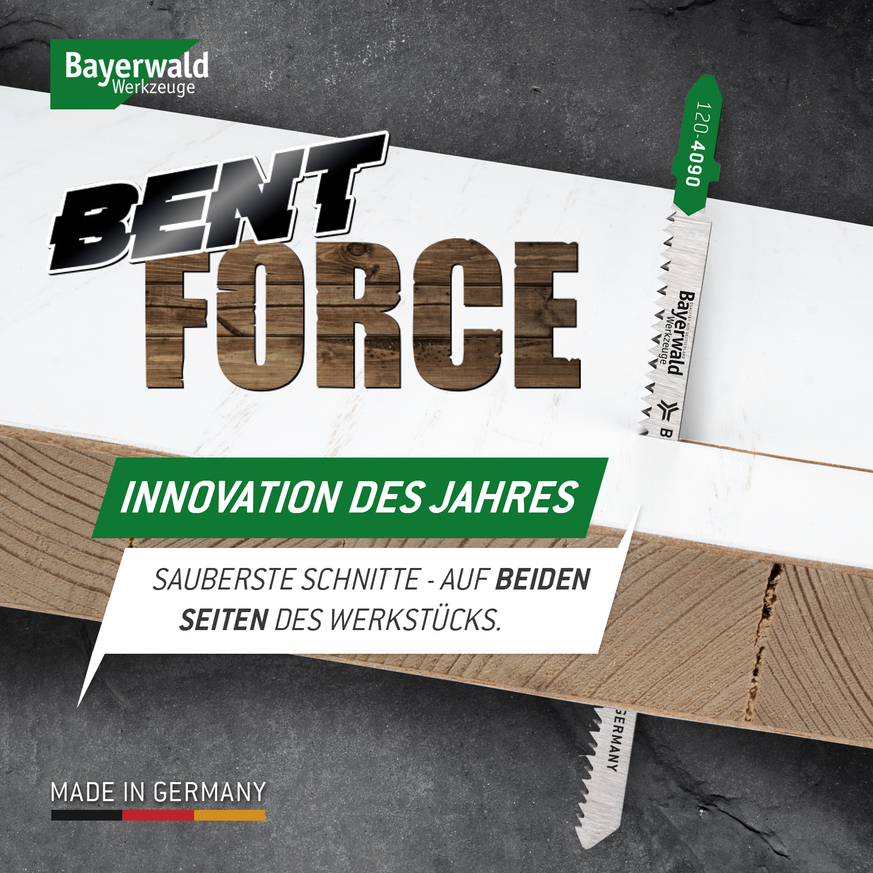 25x Bayerwald Bent Force Stichsägeblätter 130/105mm