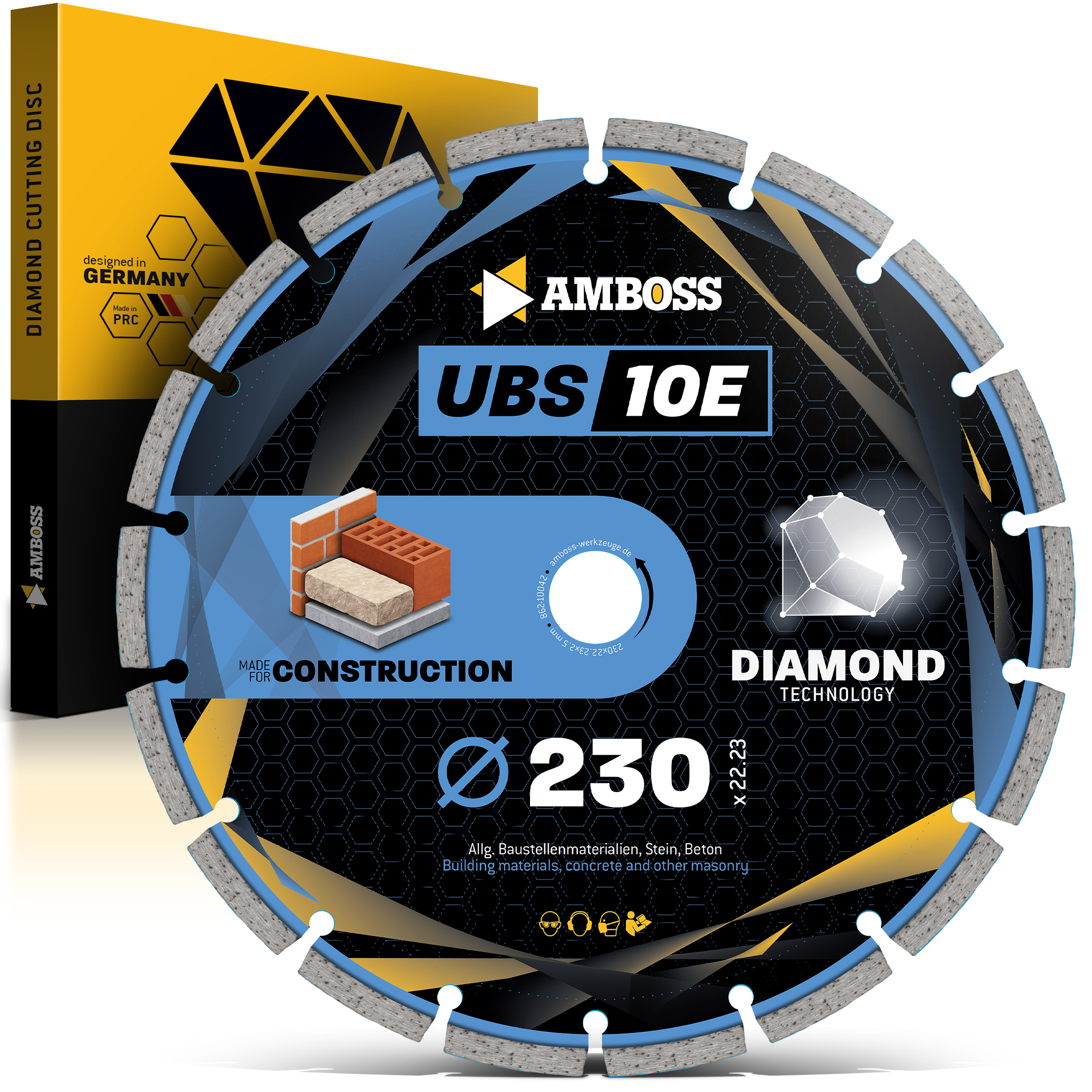 Amboss UBS 10E Diamant Trennscheibe - 230 x 2.5 x 22.2