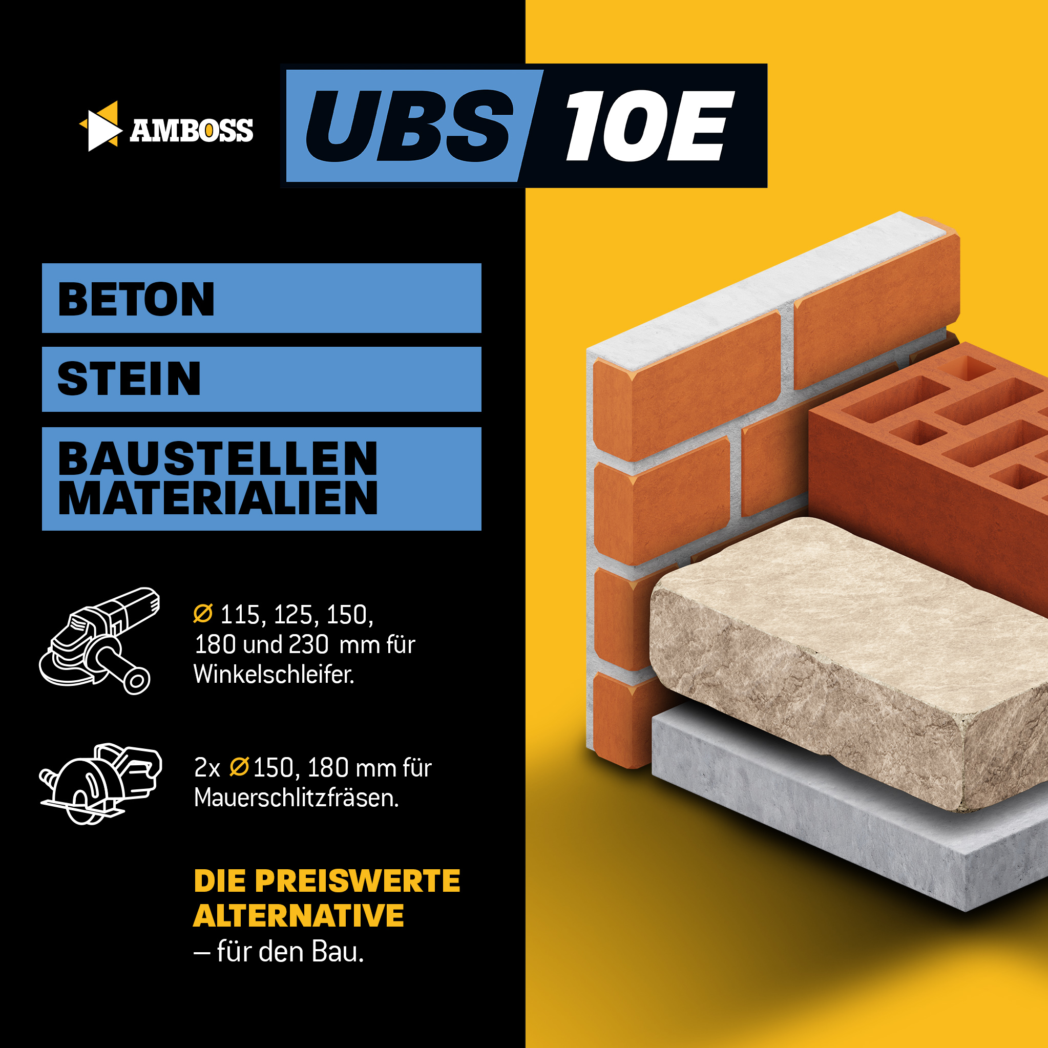 Amboss UBS 10E Diamant Trennscheibe - 125 x 2 x 22.2