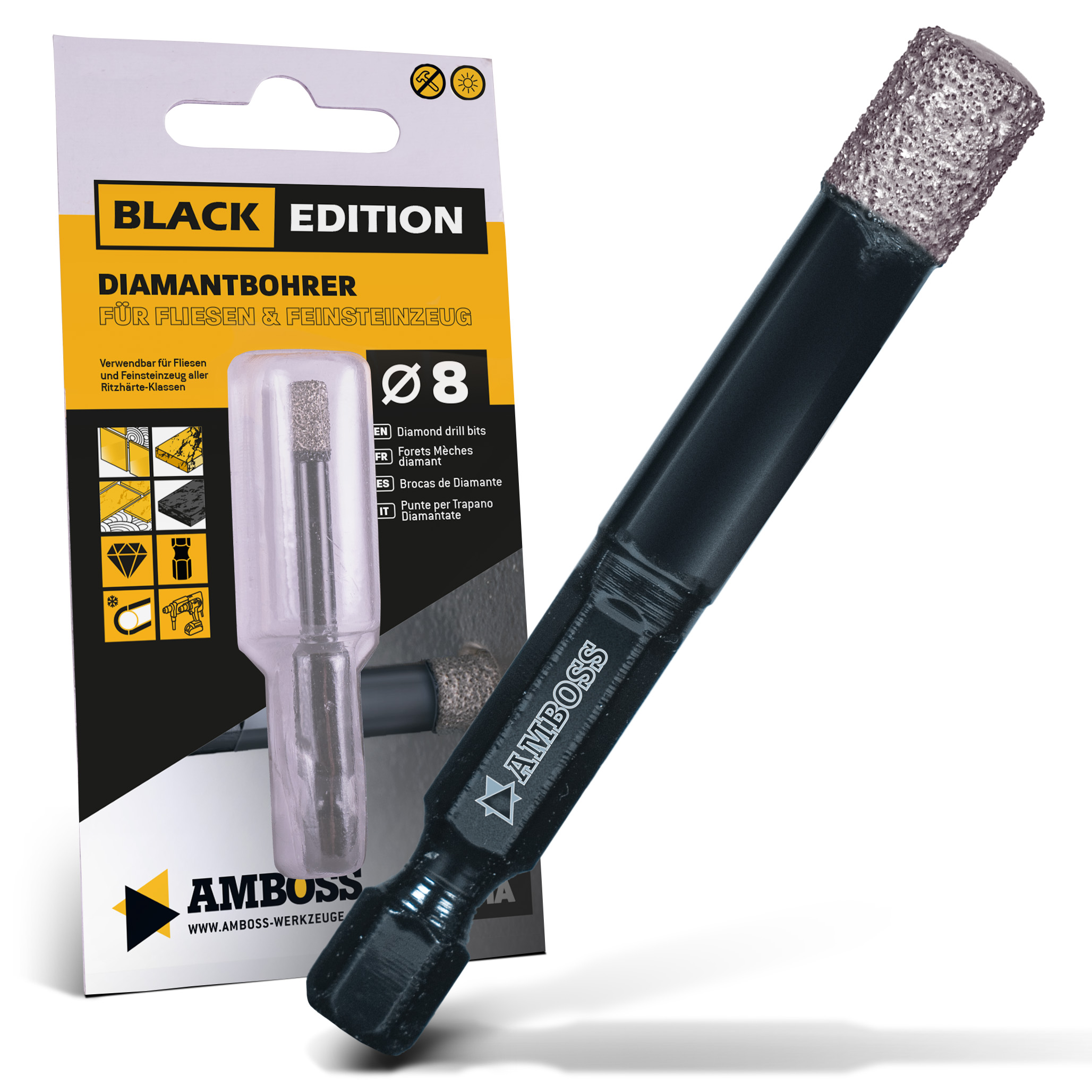 Amboss Black Edition Diamant Bohrer 8 mm