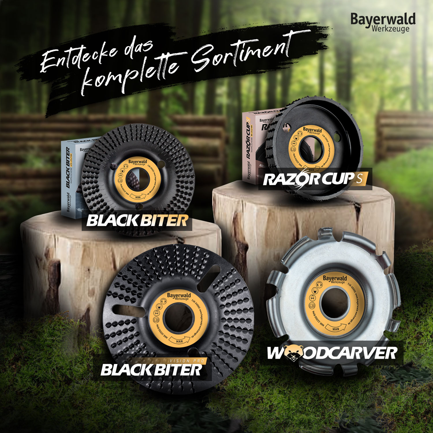 Bayerwald Raspelscheibe Black Biter Vision Ø125 mm für Winkelschleifer