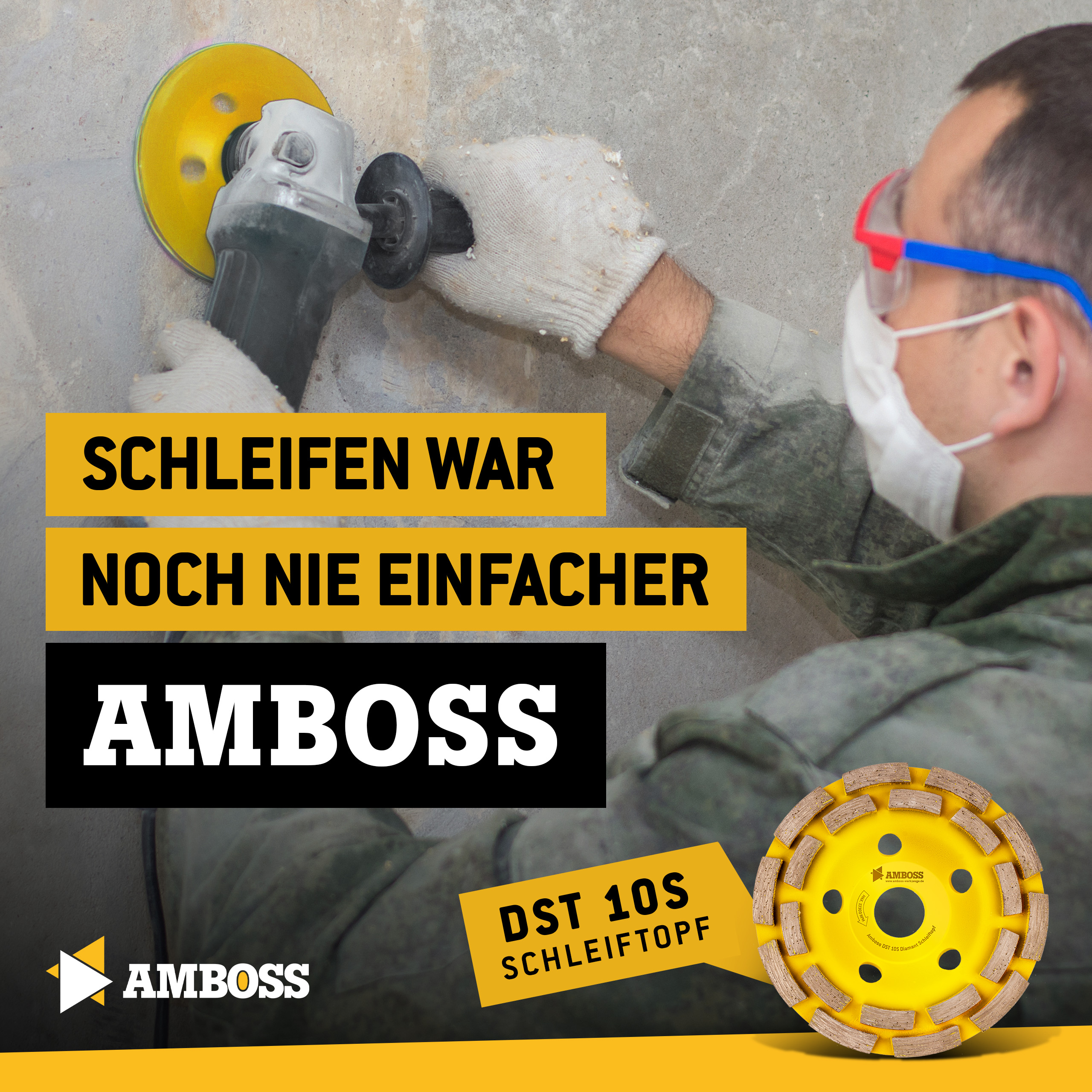 Amboss DST 10S Diamant Schleiftopf 125 x  22.2mm