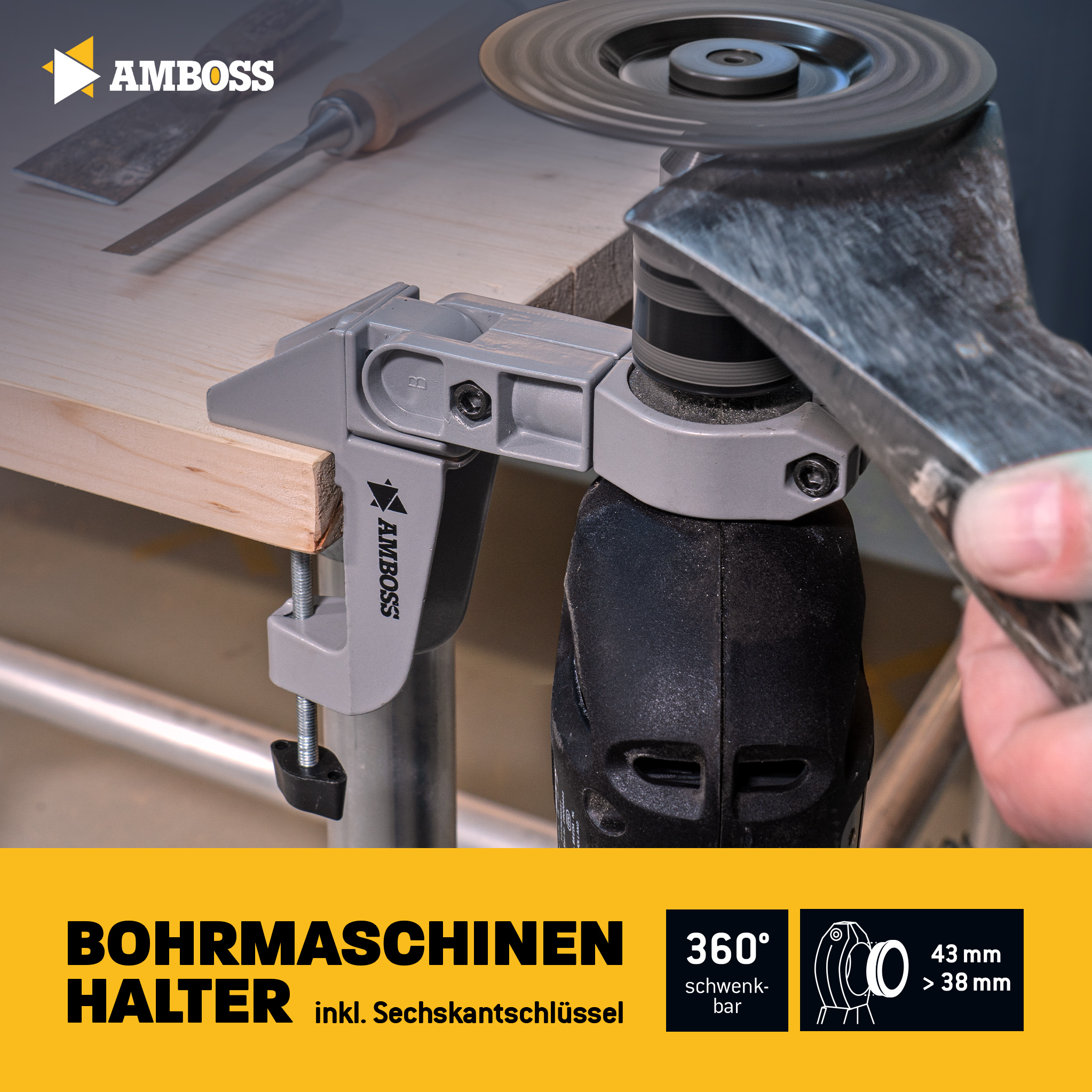 Bohrmaschinen-Tischhalterung